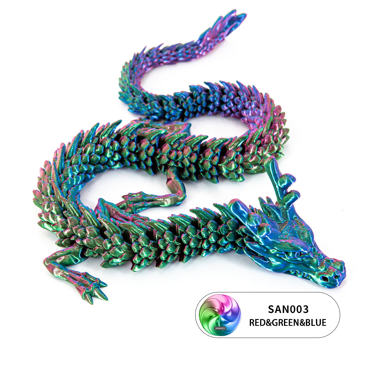 10PCS 3D Printed Flexible Articulated Dragon Set