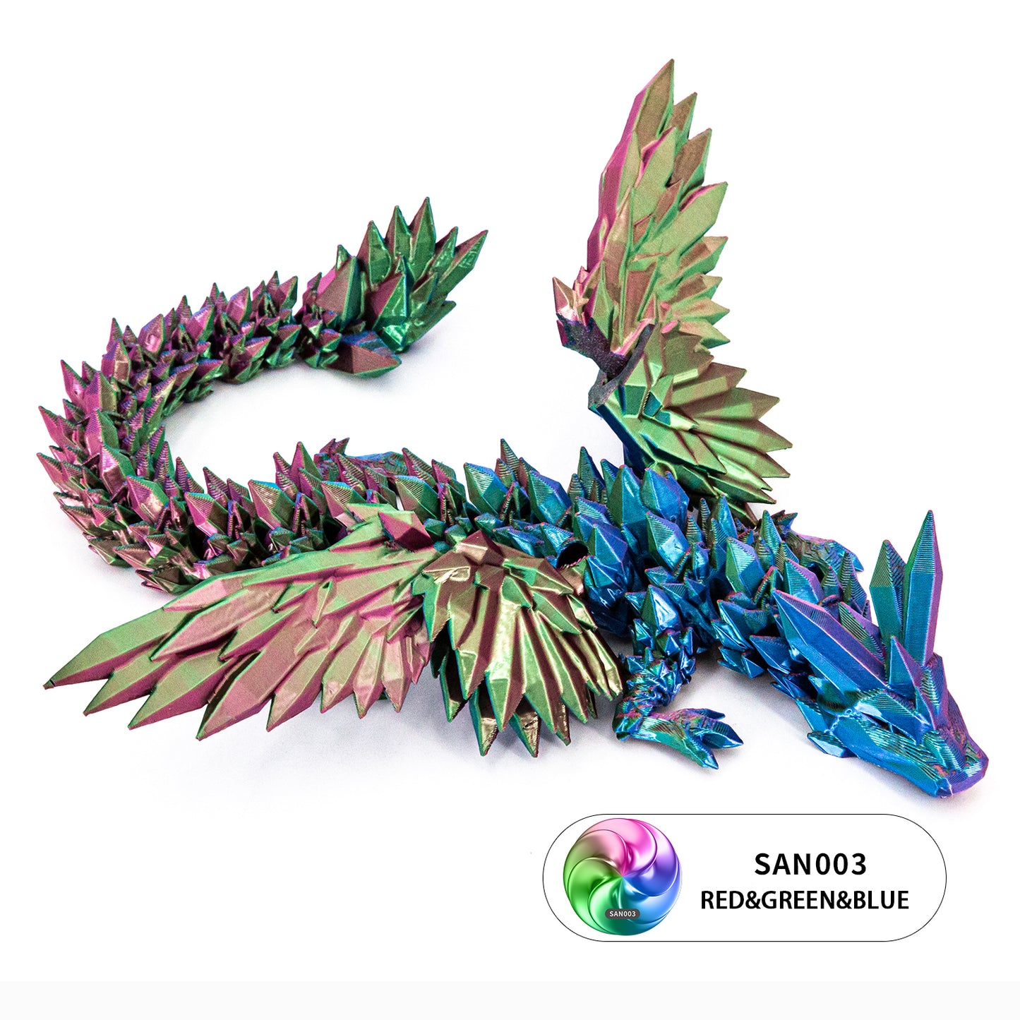 10PCS 3D Printed Articulated Winged Dragon