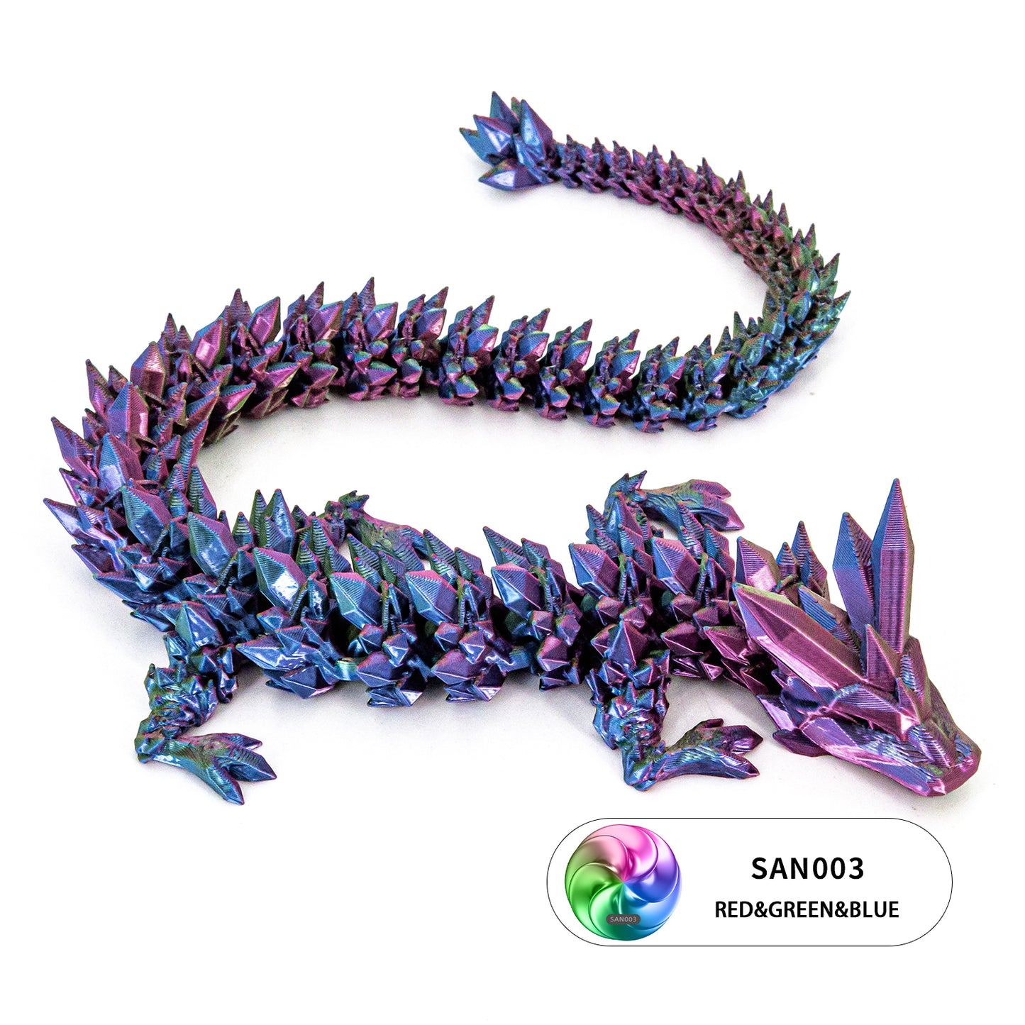 10PCS 3D printed crystal dragon