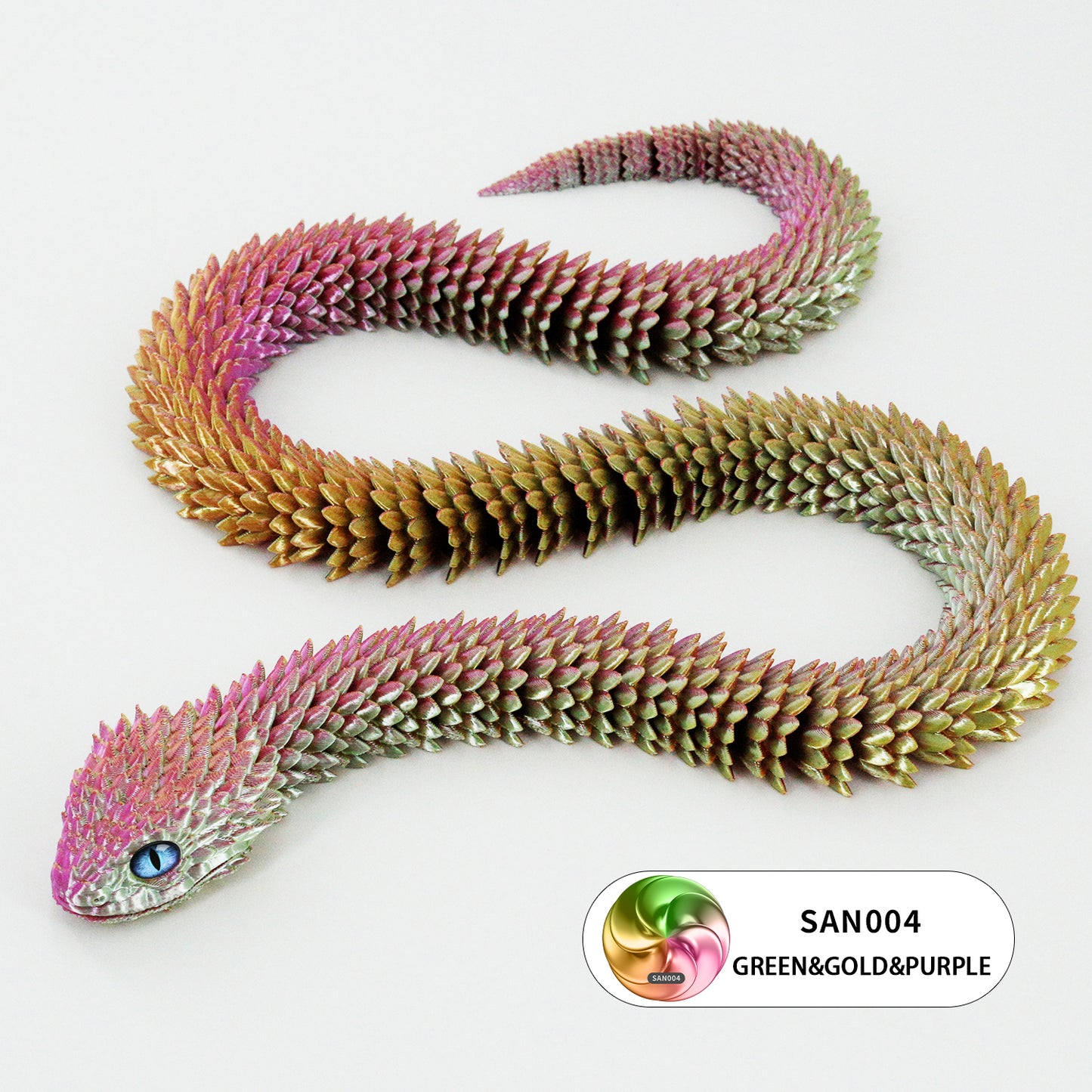 24’’ 3D Printed Articulated Snake Toy