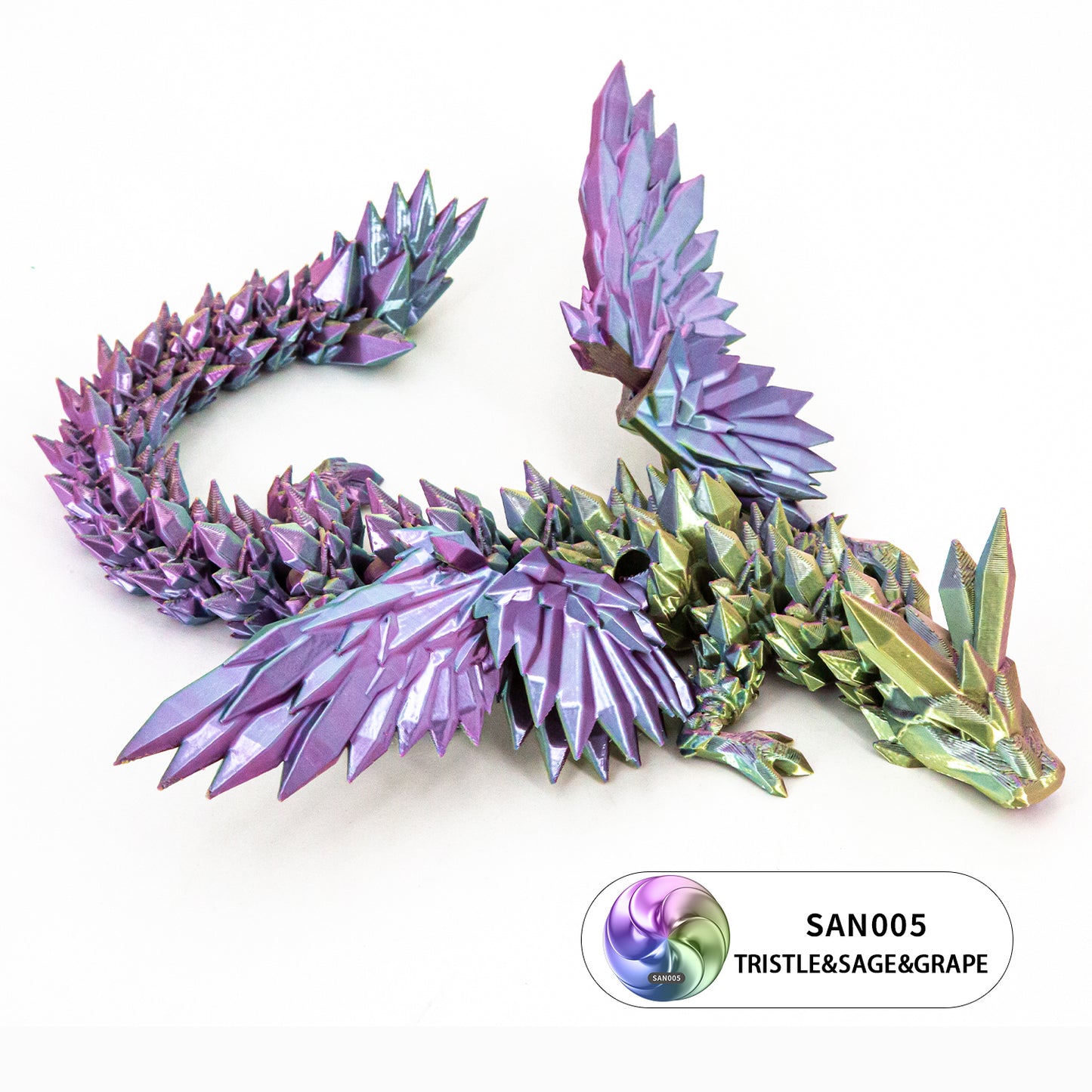 10PCS 3D Printed Articulated Winged Dragon