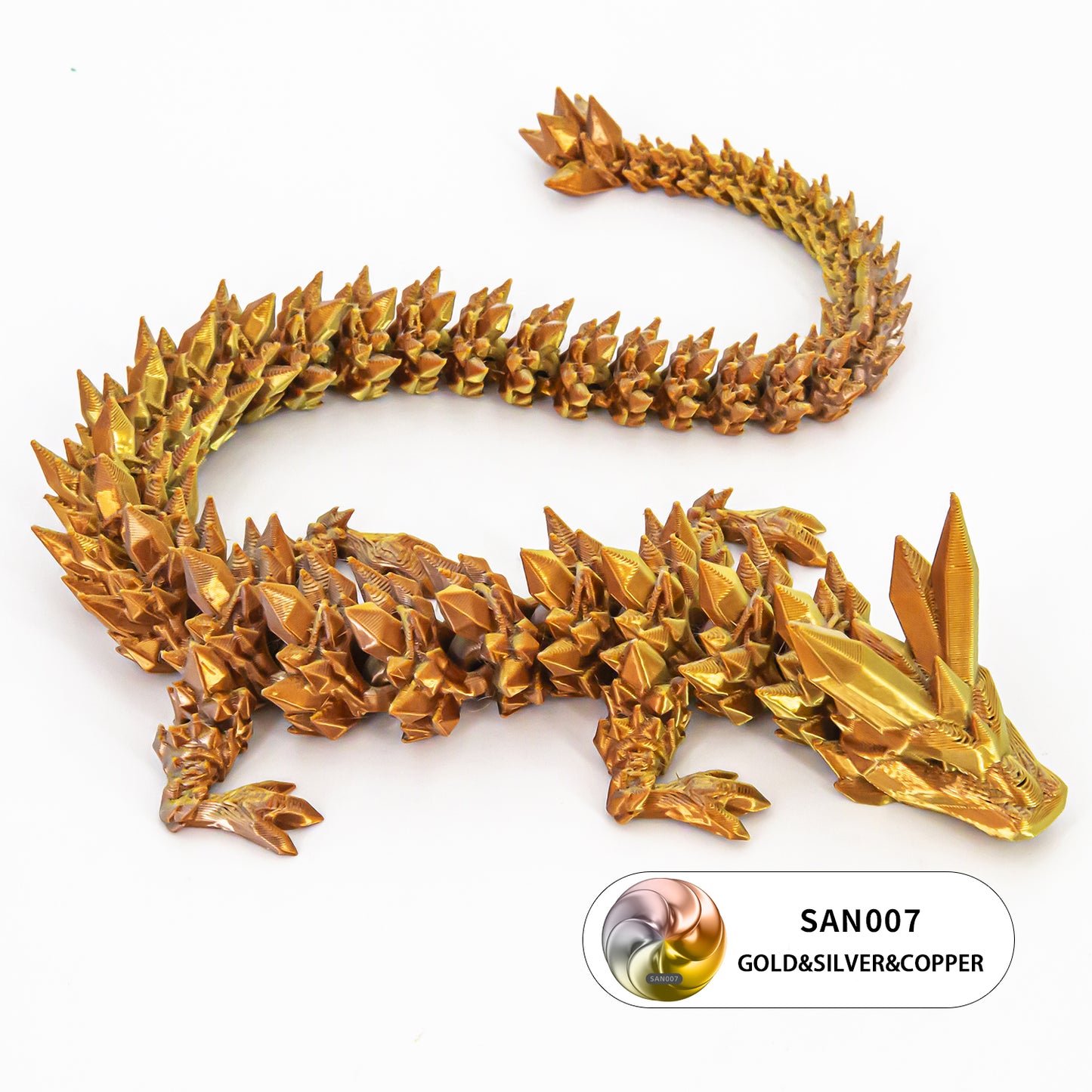 10PCS 3D printed crystal dragon