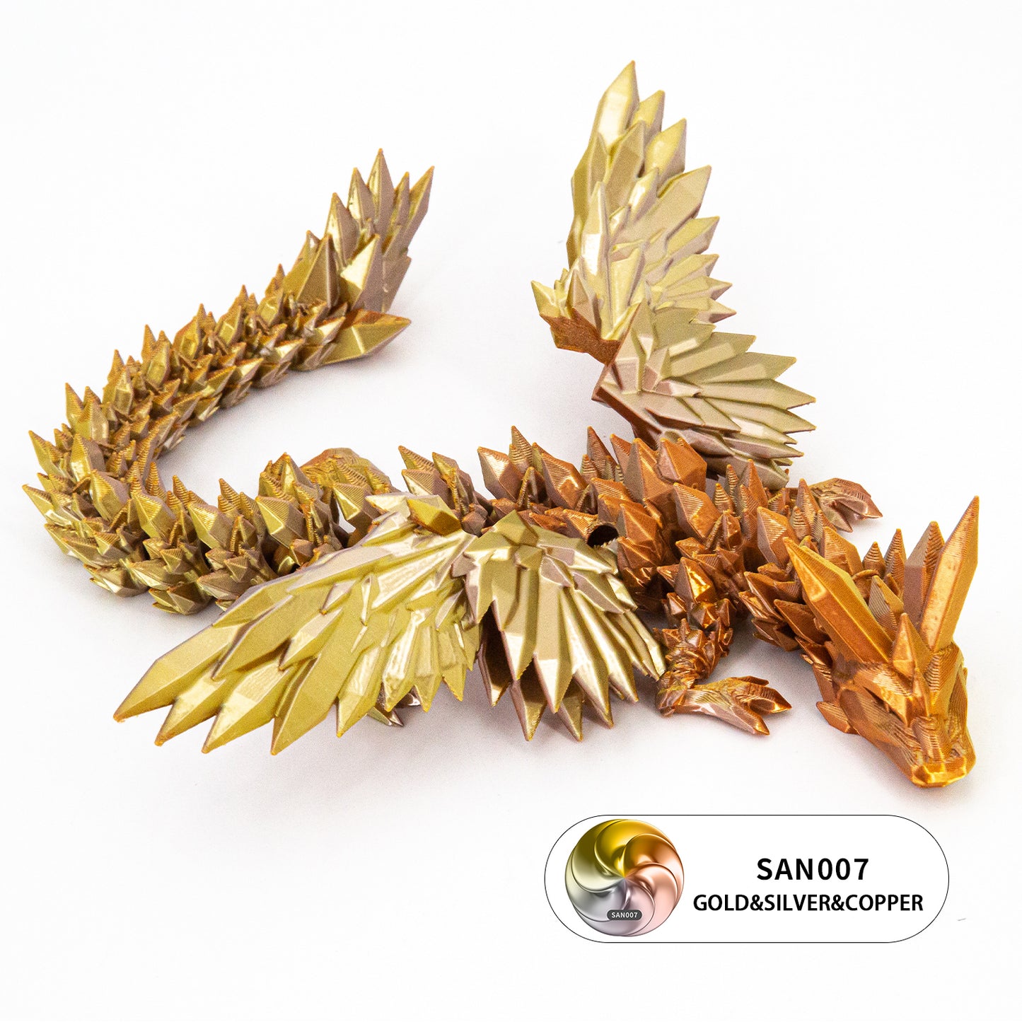 10PCS 3D Printed Articulated Winged Dragon