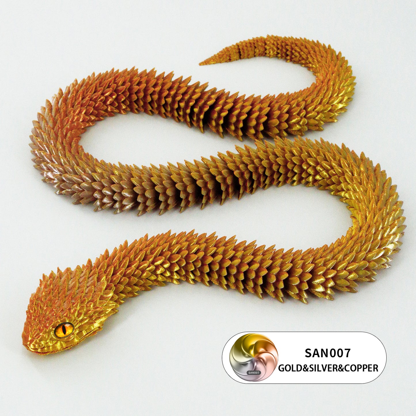 24’’ 3D Printed Articulated Snake Toy