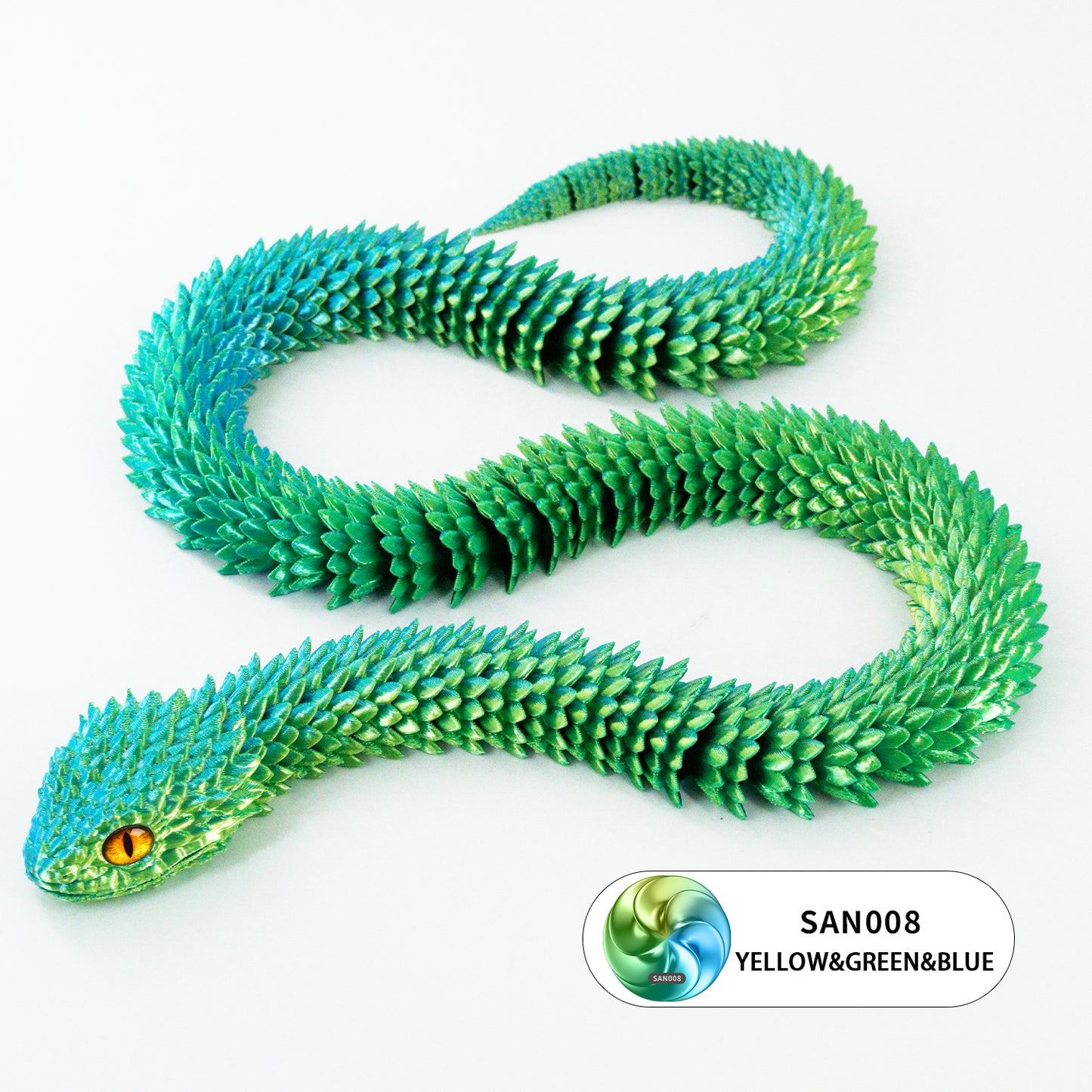 24’’ 3D Printed Articulated Snake Toy