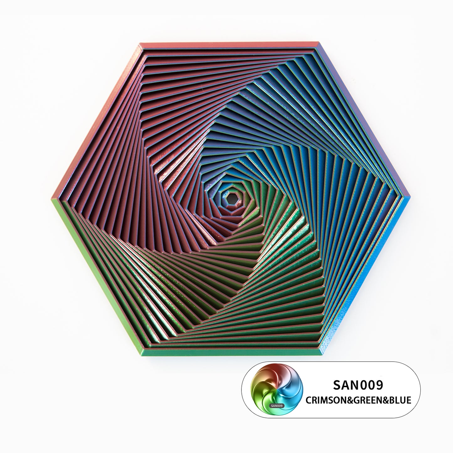 3pcs 3D printed hexagon