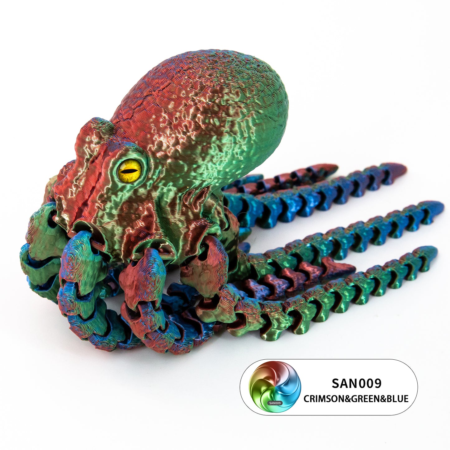 10PCS 3D Printed Articulated Octopus Toy