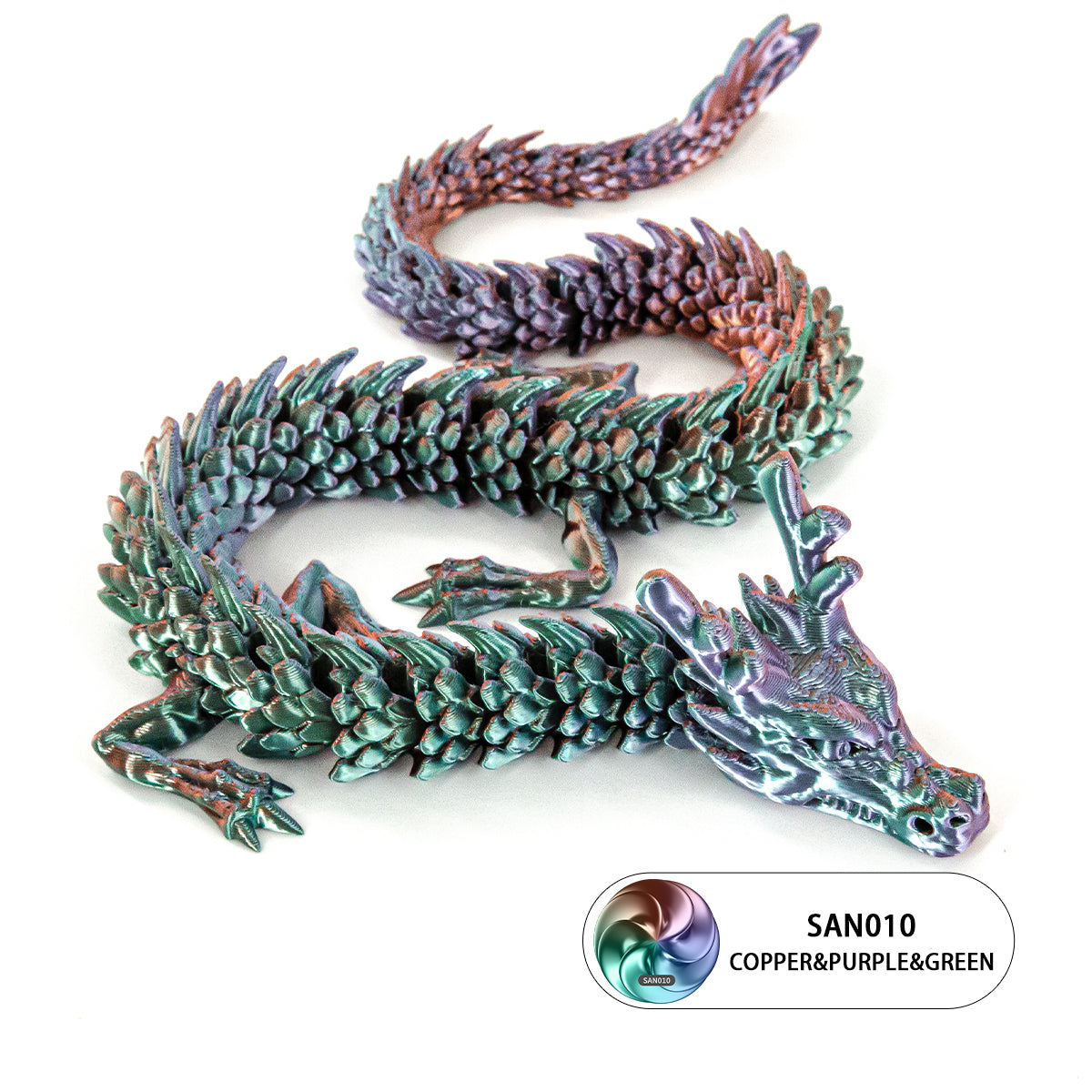 10PCS 3D Printed Flexible Articulated Dragon Set