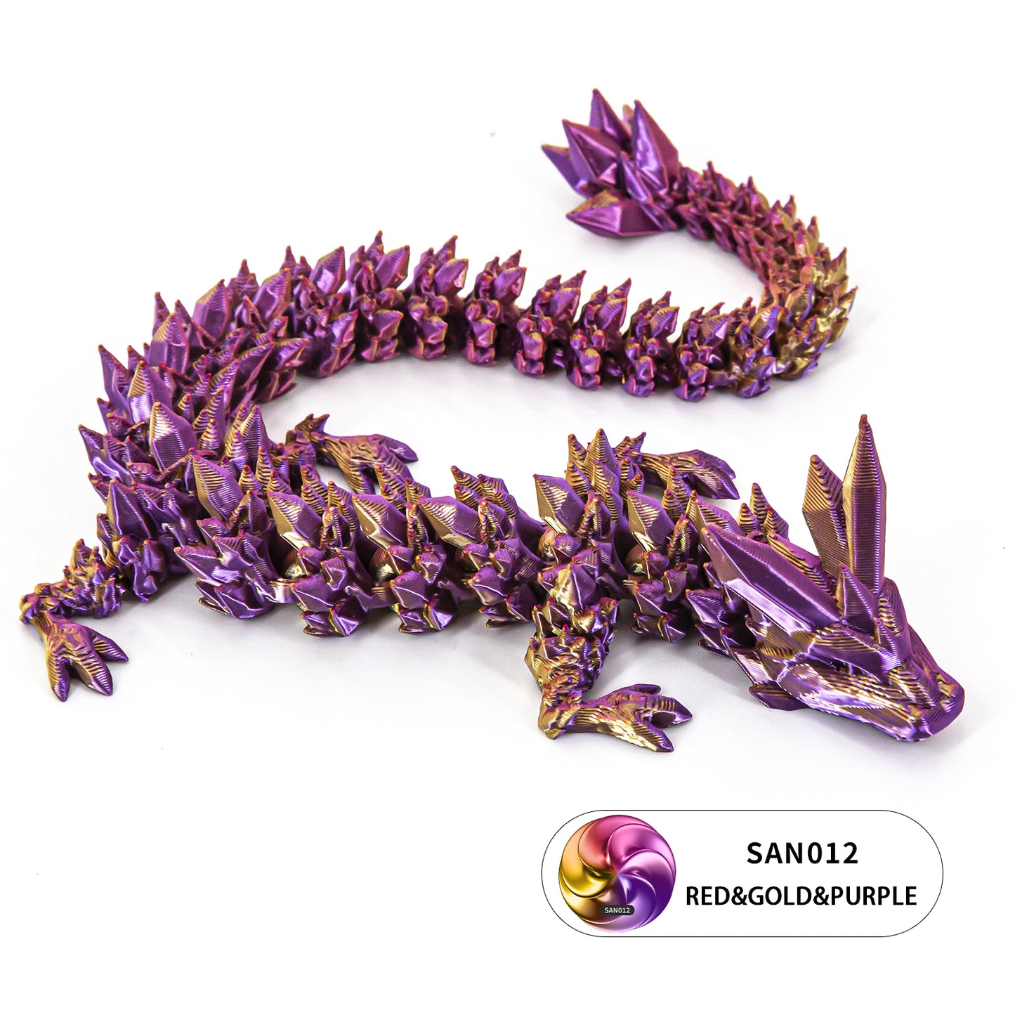 10PCS 3D printed crystal dragon