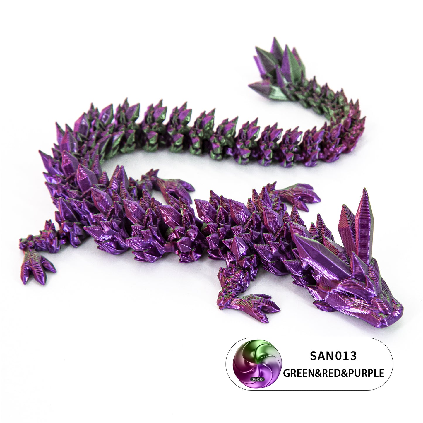 10PCS 3D printed crystal dragon
