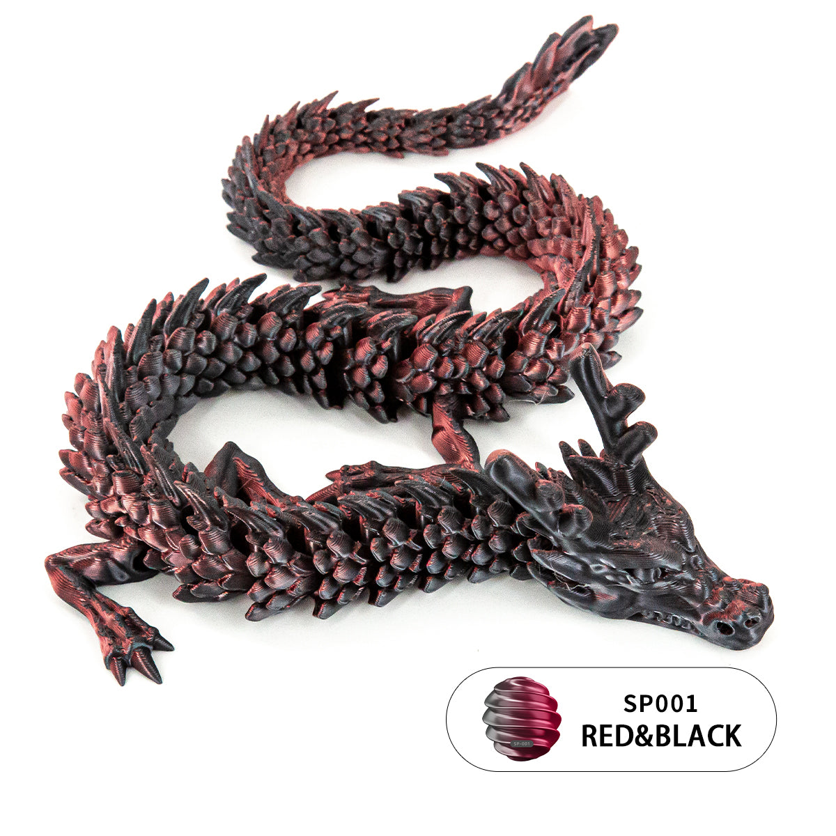 10PCS 3D Printed Flexible Articulated Dragon Set