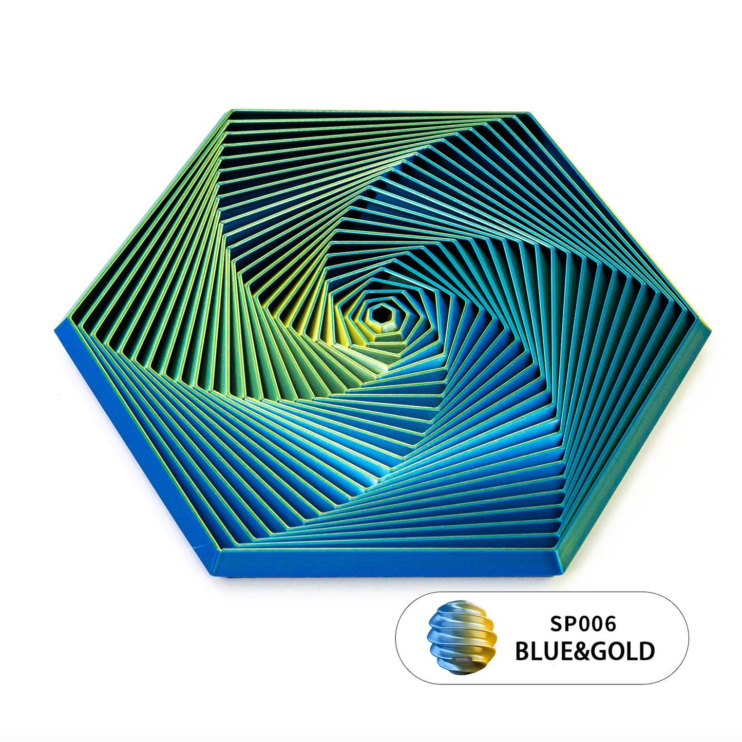 3pcs 3D printed hexagon