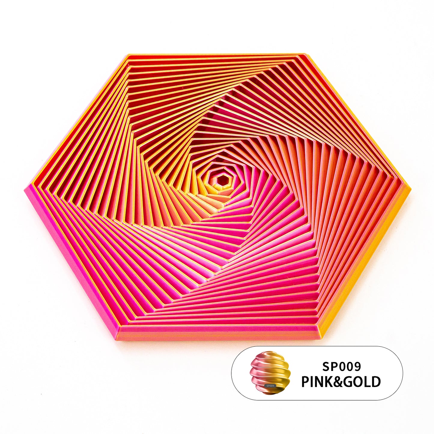 3pcs 3D printed hexagon