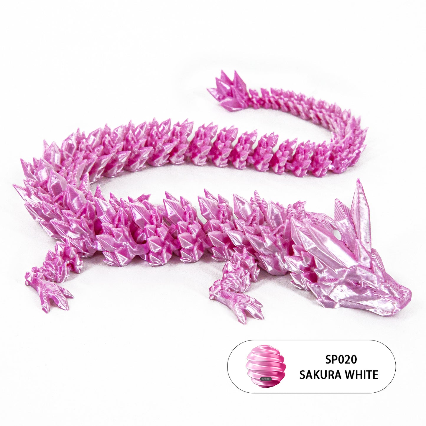 10PCS 3D printed crystal dragon