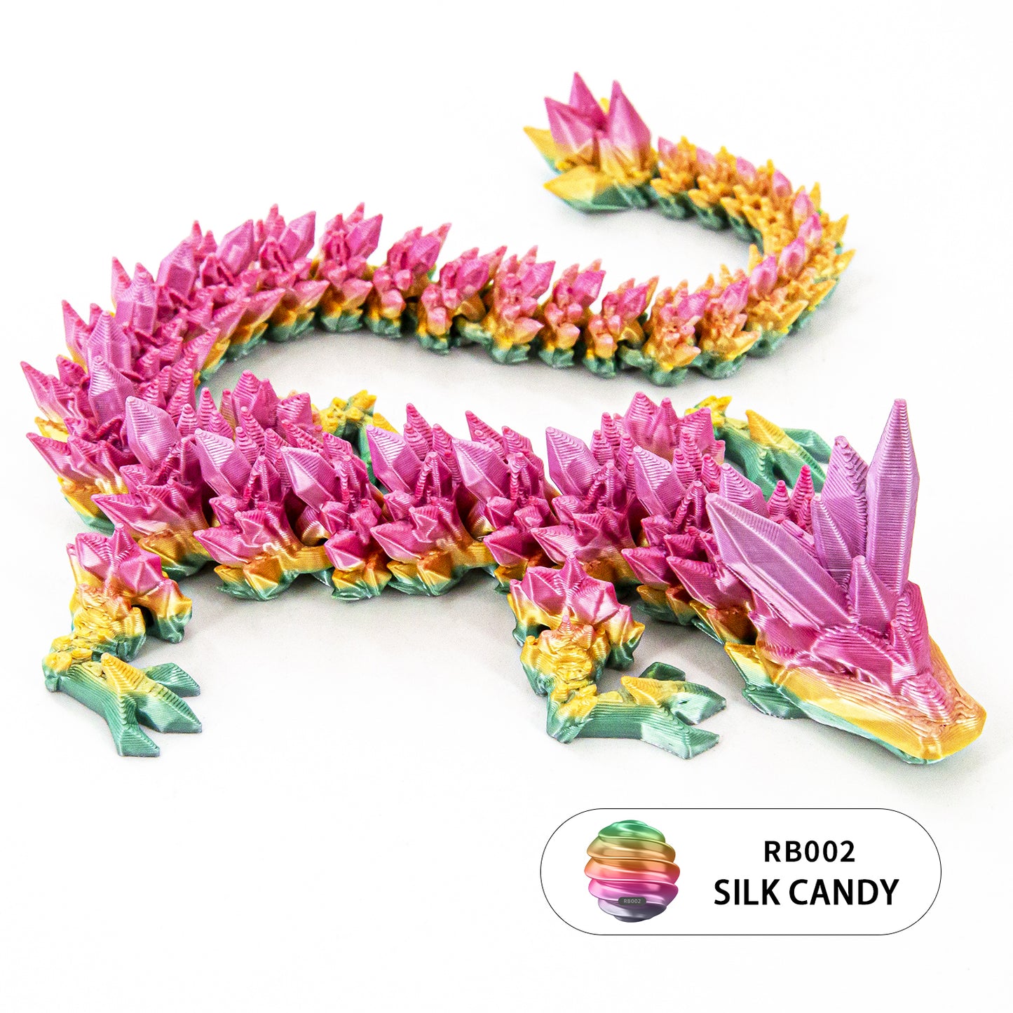 10PCS 3D printed crystal dragon