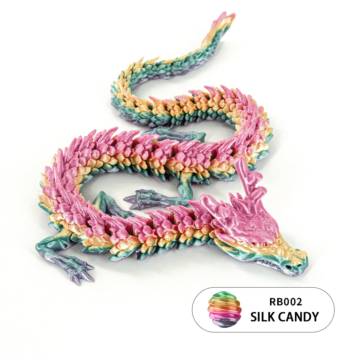 10PCS 3D Printed Flexible Articulated Dragon Set