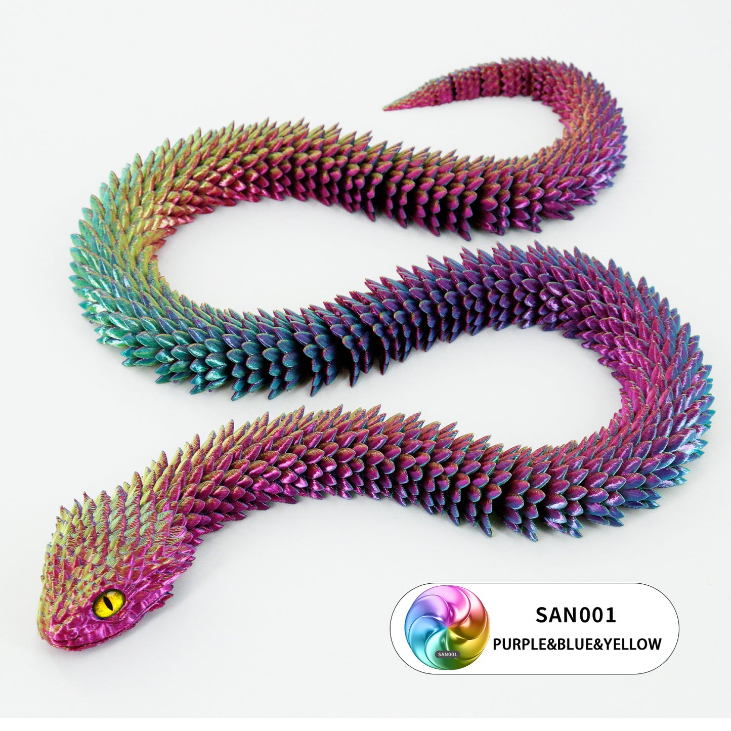 24’’ 3D Printed Articulated Snake Toy