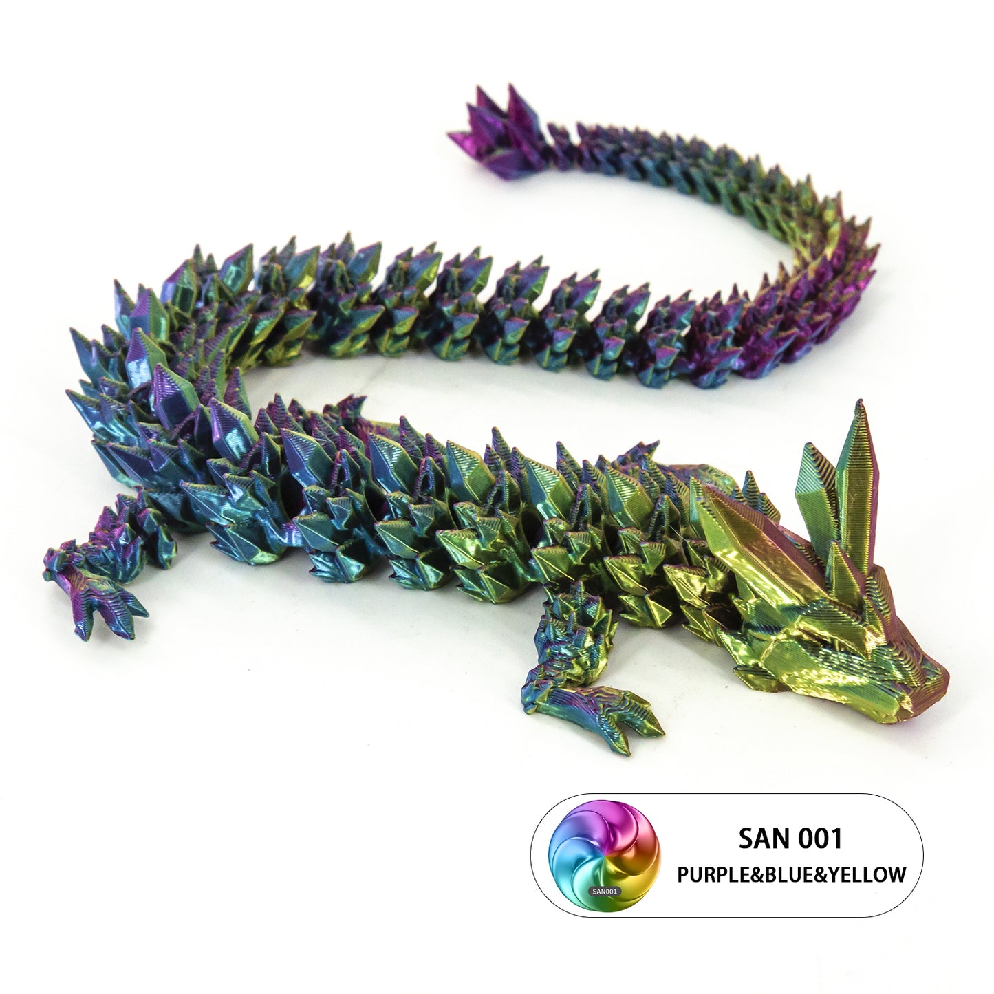 10PCS 3D printed crystal dragon