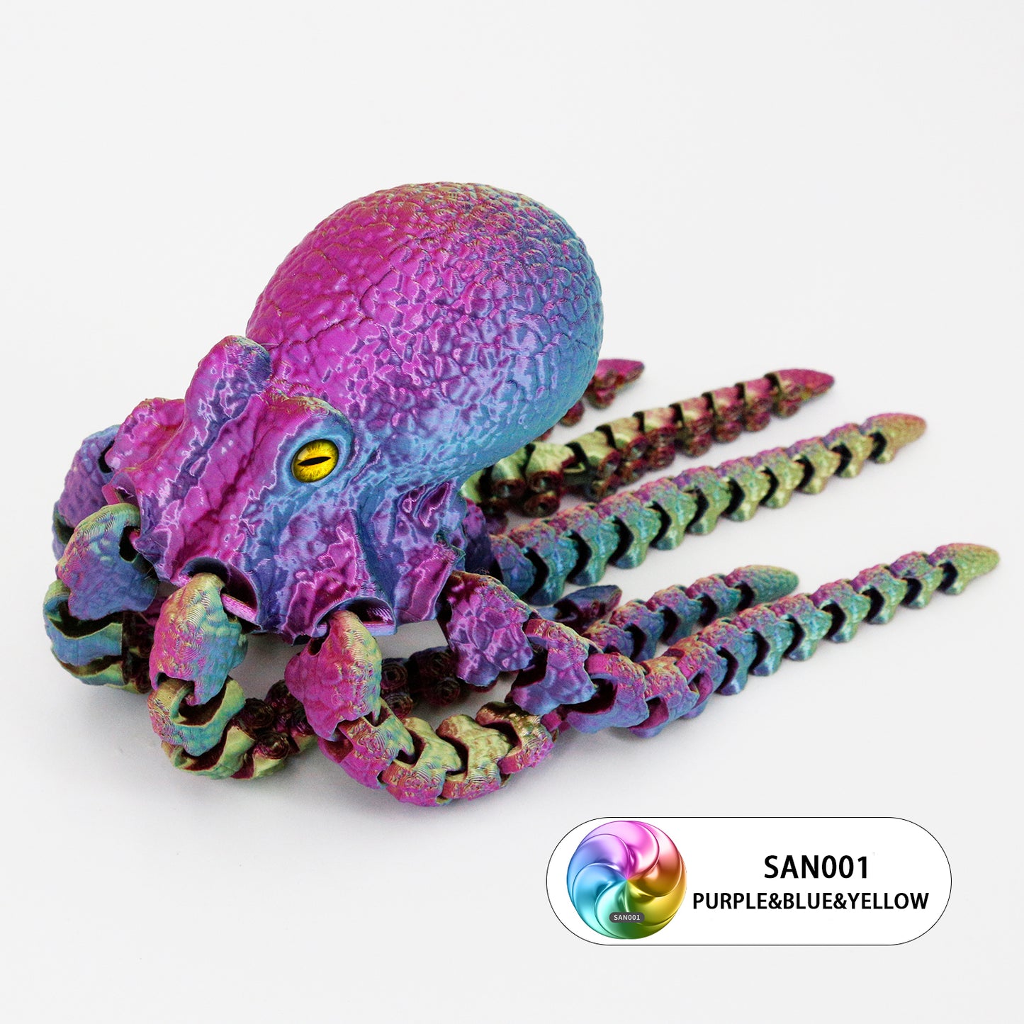 10PCS 3D Printed Articulated Octopus Toy