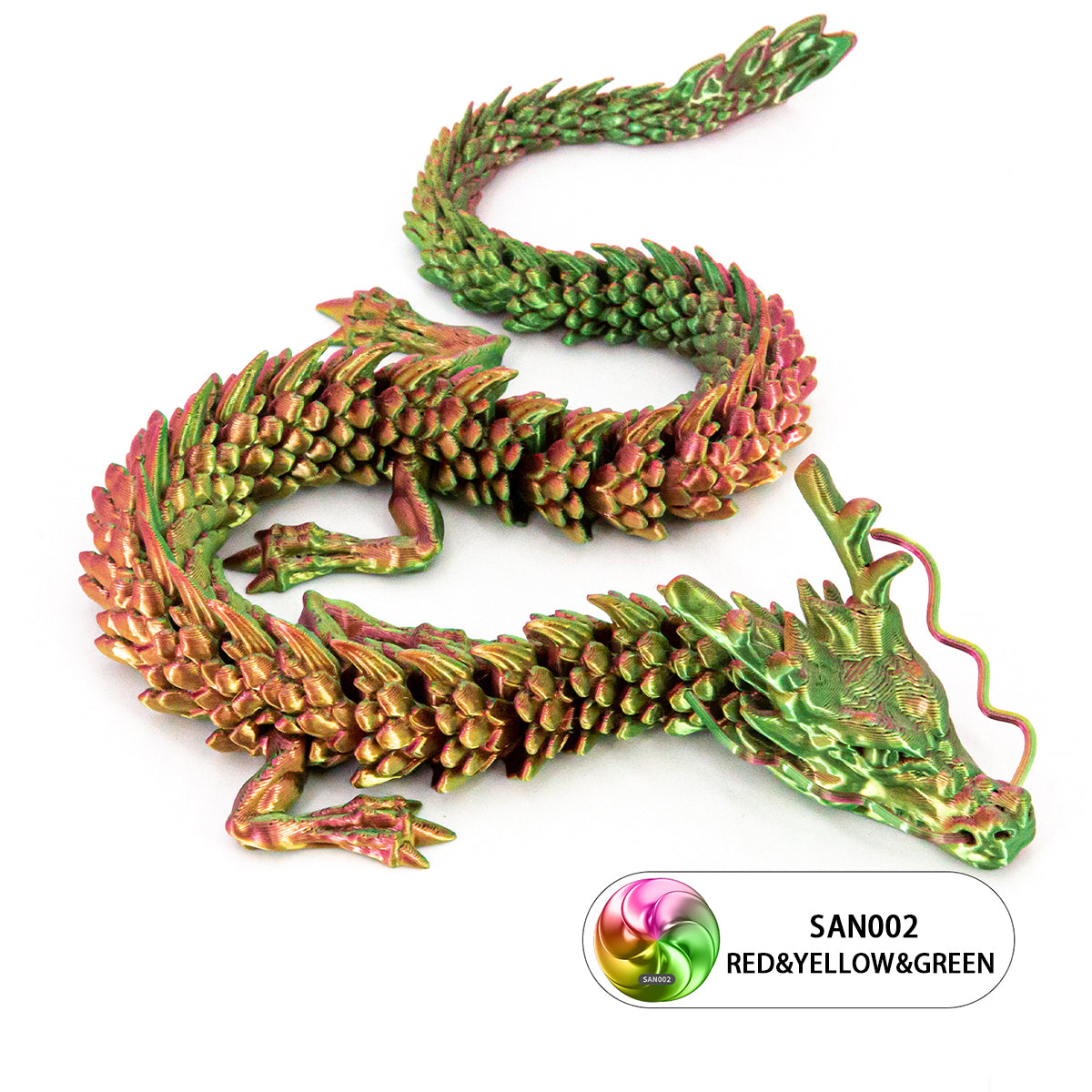 10PCS 3D Printed Flexible Articulated Dragon Set
