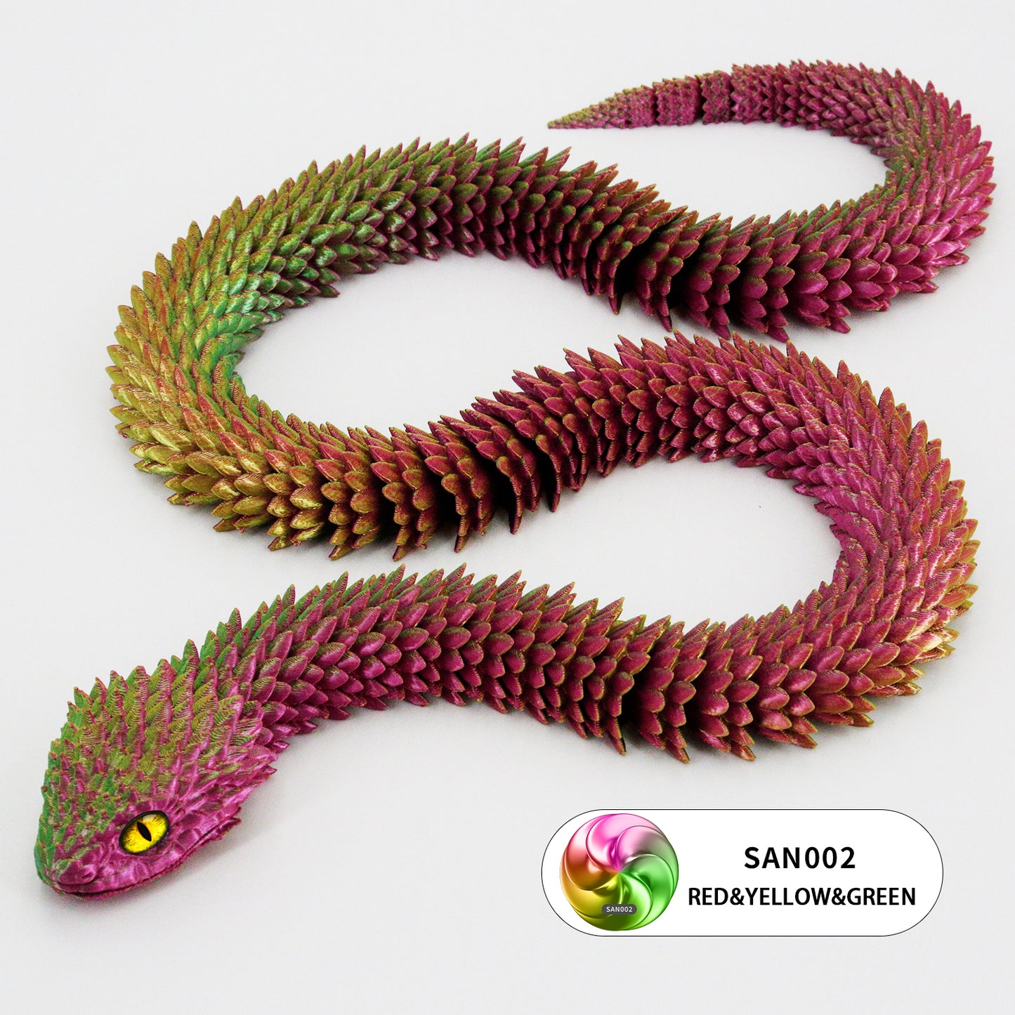 24’’ 3D Printed Articulated Snake Toy