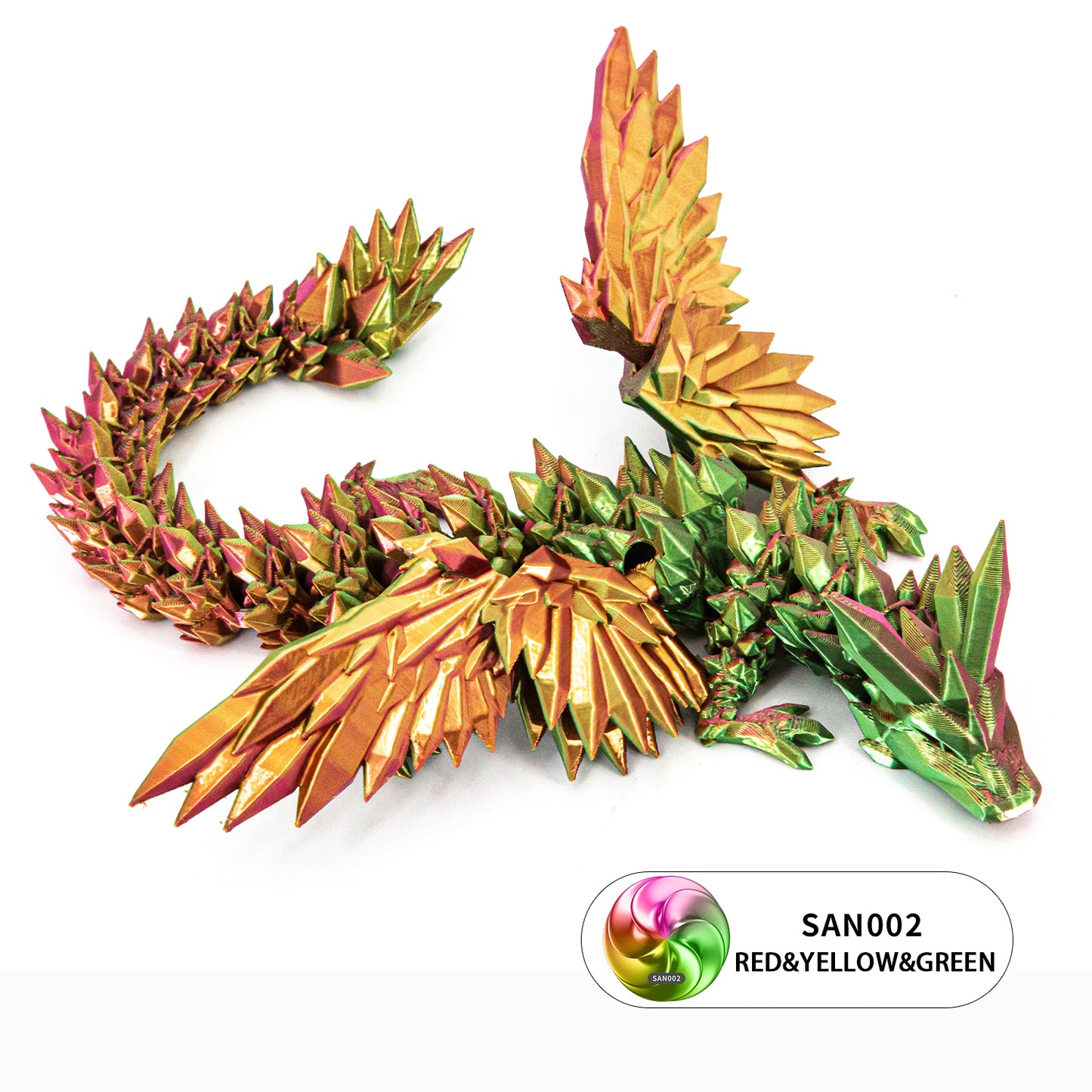 10PCS 3D Printed Articulated Winged Dragon