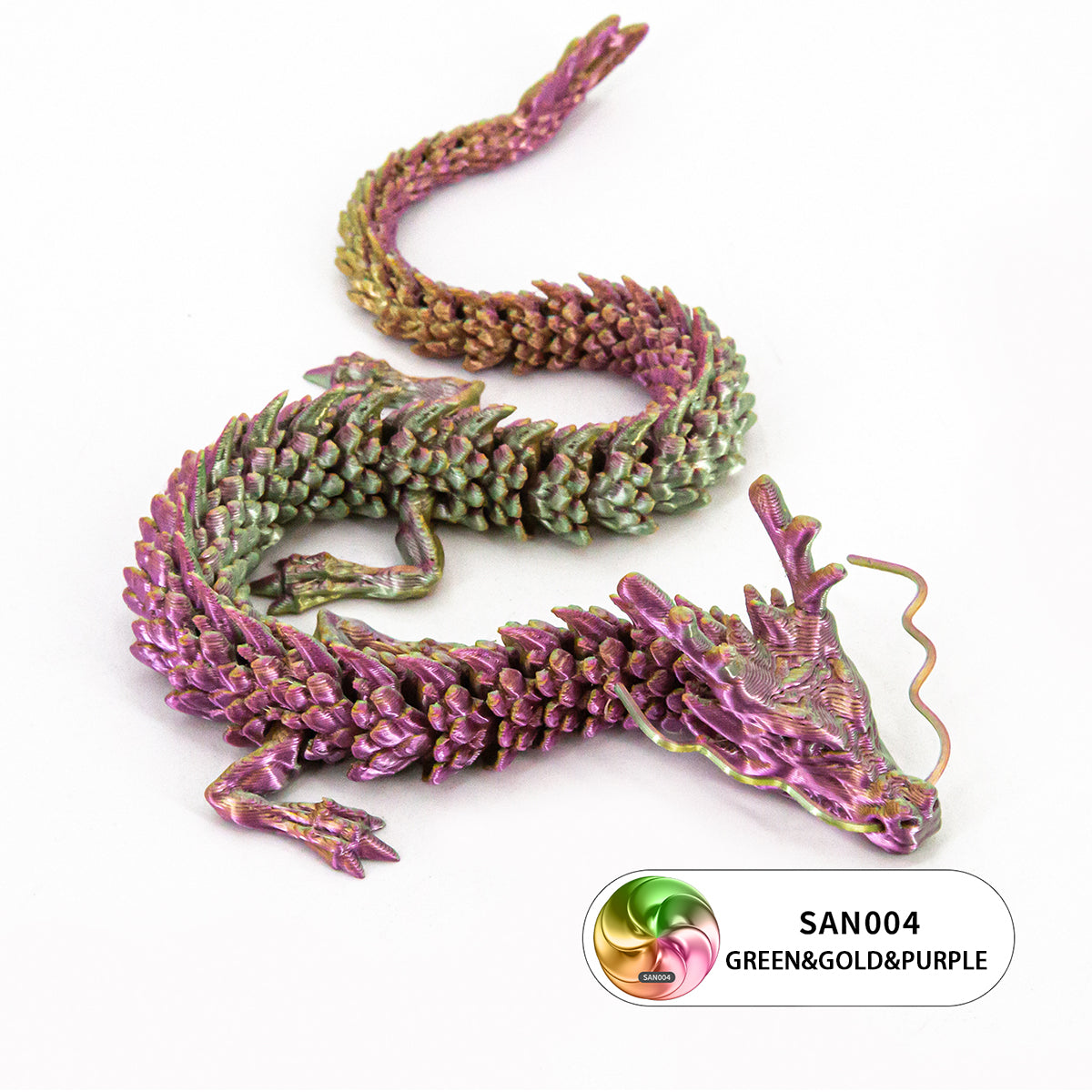 10PCS 3D Printed Flexible Articulated Dragon Set