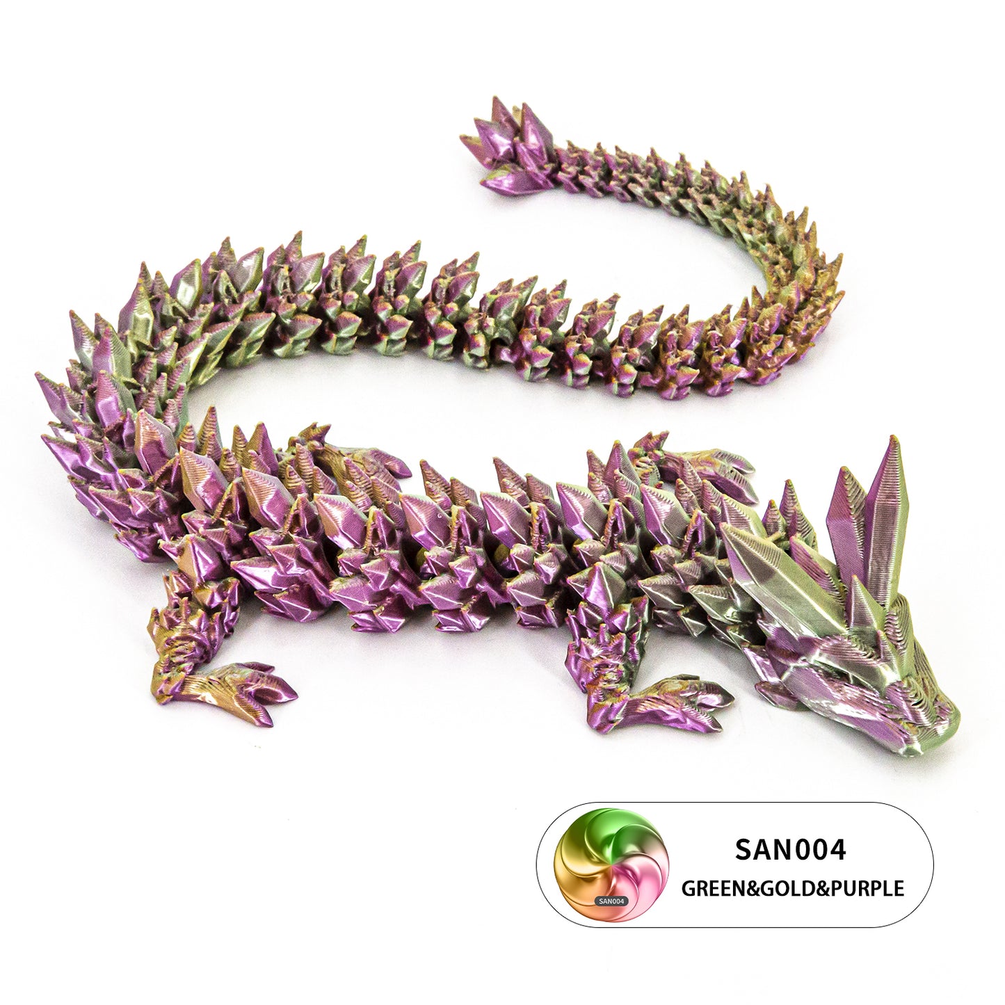 10PCS 3D printed crystal dragon