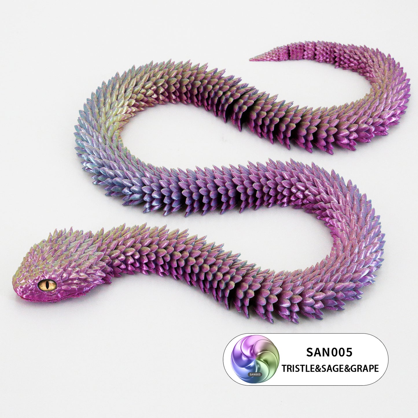 24’’ 3D Printed Articulated Snake Toy