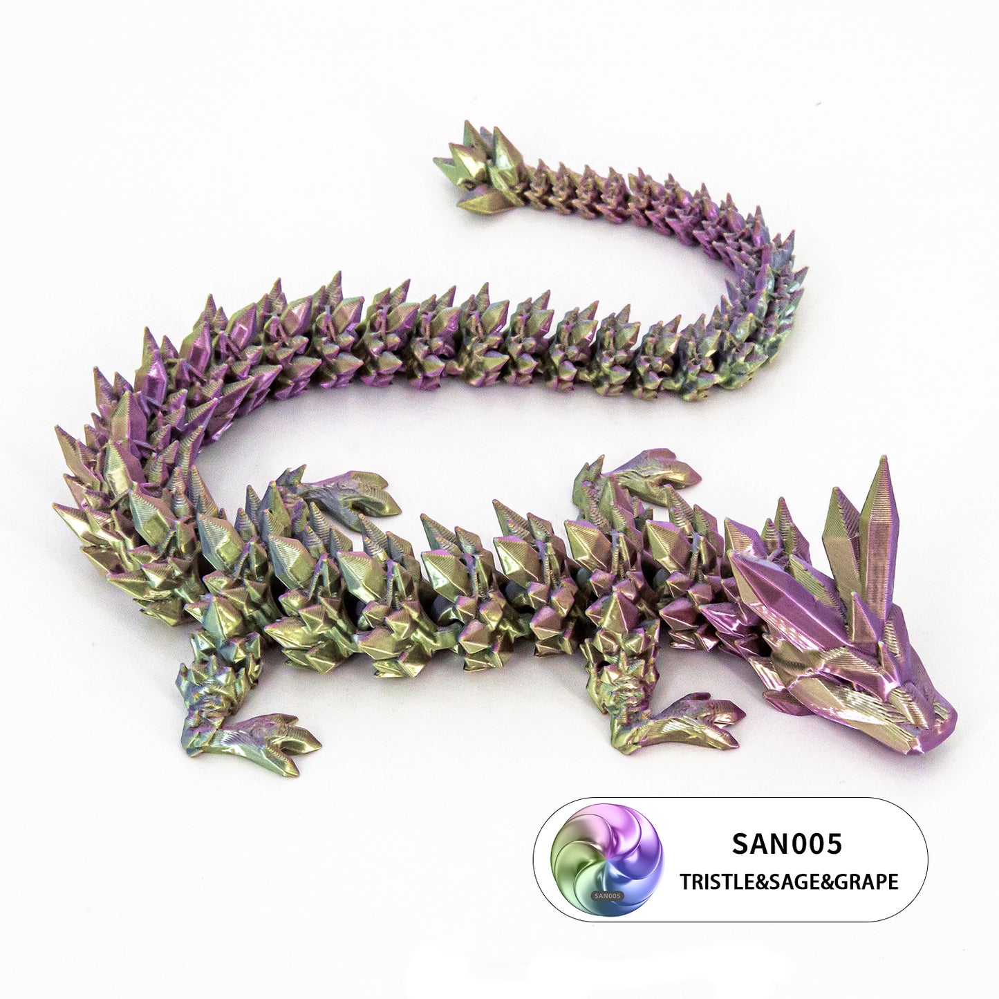 10PCS 3D printed crystal dragon