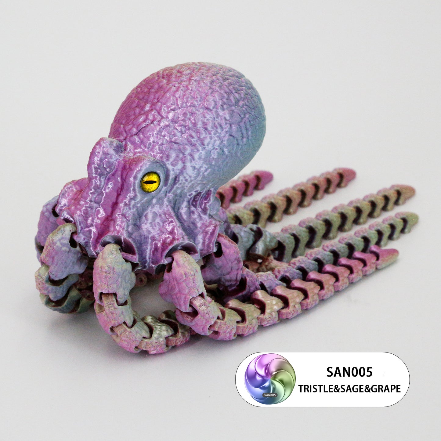 10PCS 3D Printed Articulated Octopus Toy