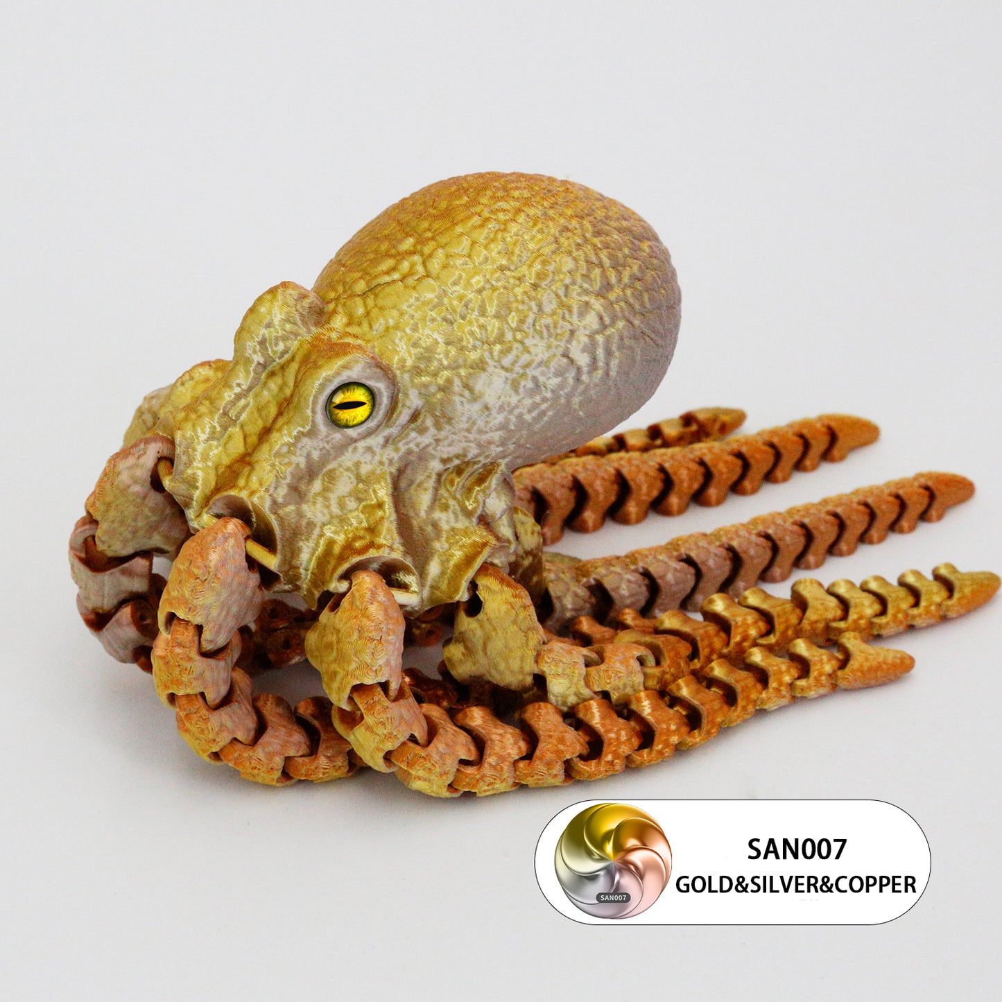 10PCS 3D Printed Articulated Octopus Toy