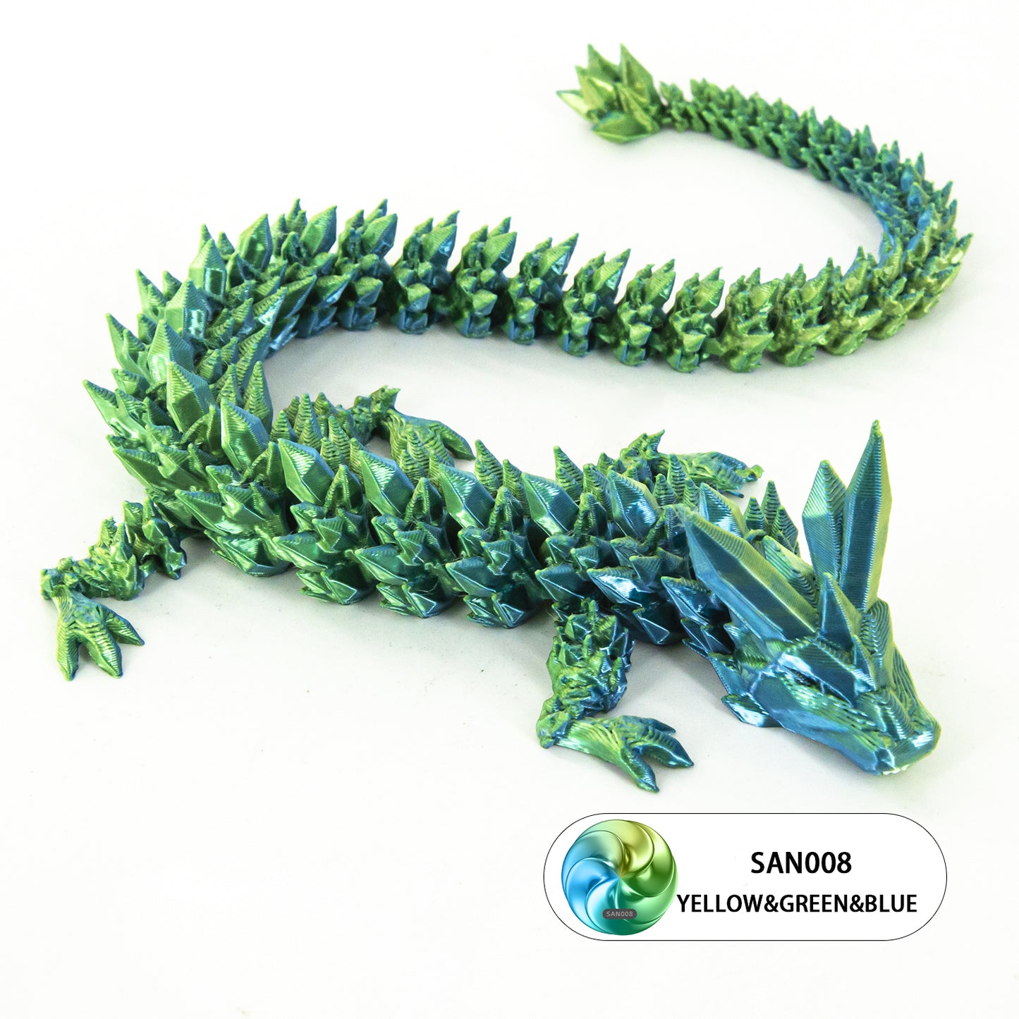 10PCS 3D printed crystal dragon