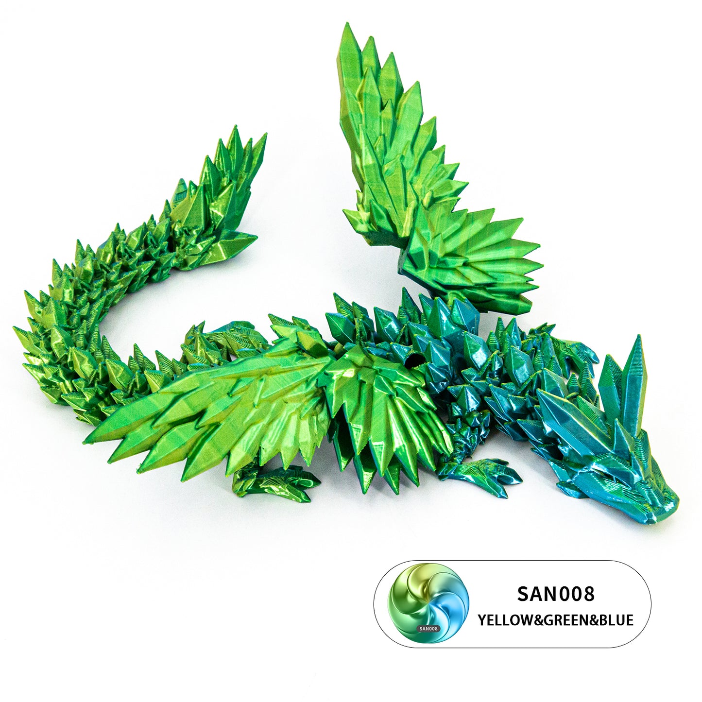 10PCS 3D Printed Articulated Winged Dragon