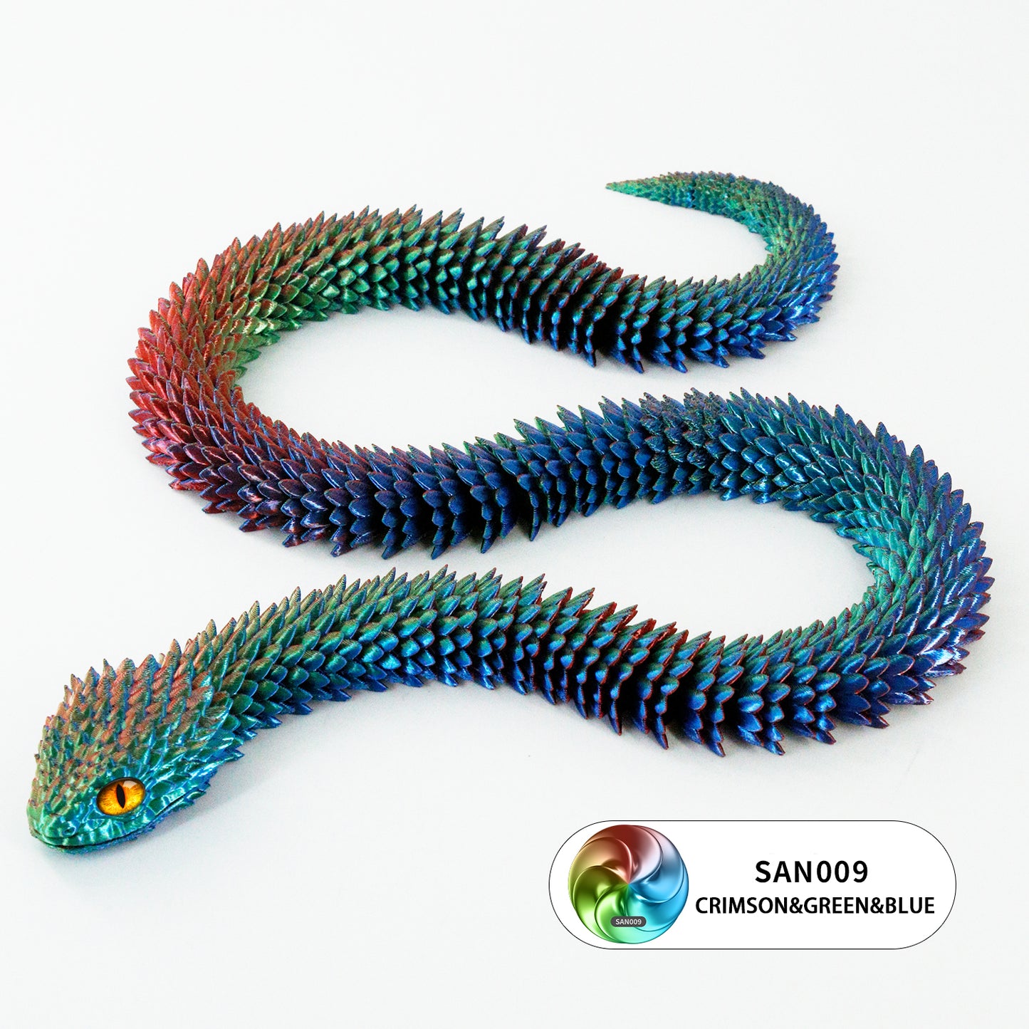 24’’ 3D Printed Articulated Snake Toy