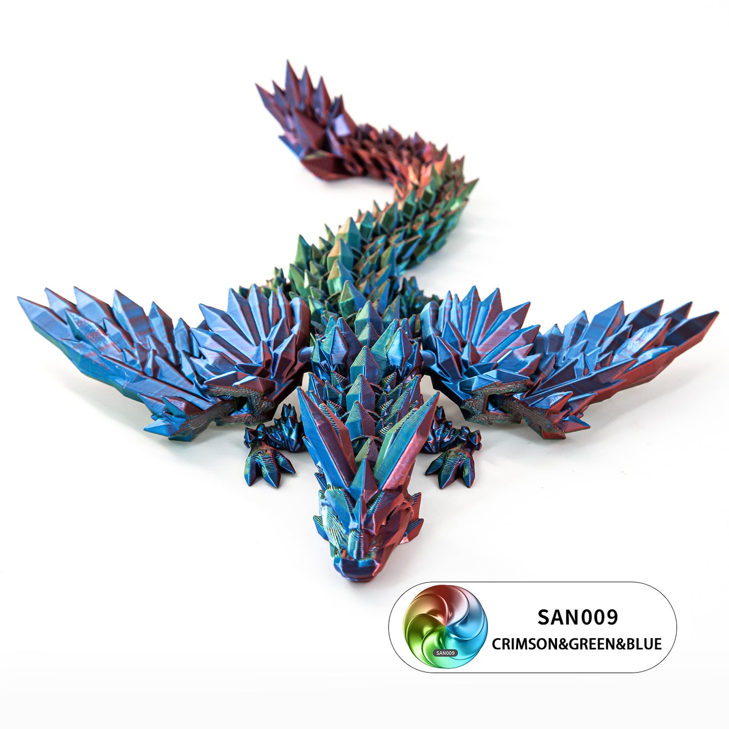 10PCS 3D Printed Articulated Winged Dragon