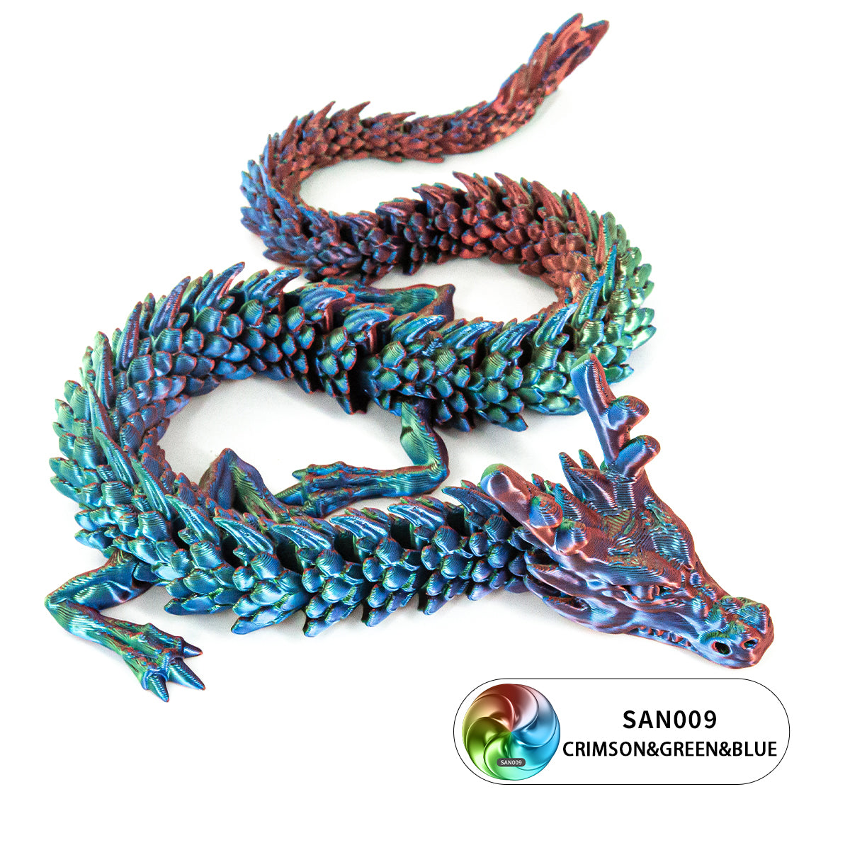 10PCS 3D Printed Flexible Articulated Dragon Set