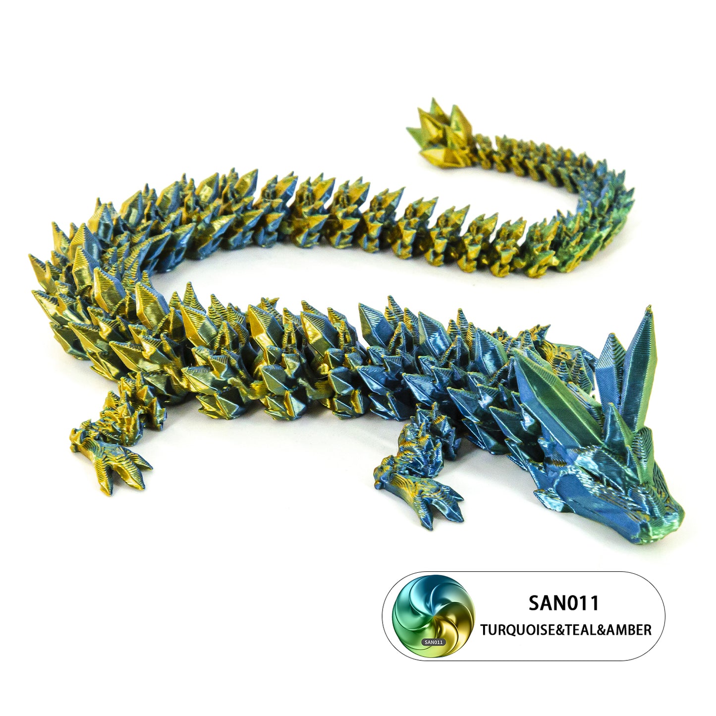 10PCS 3D printed crystal dragon