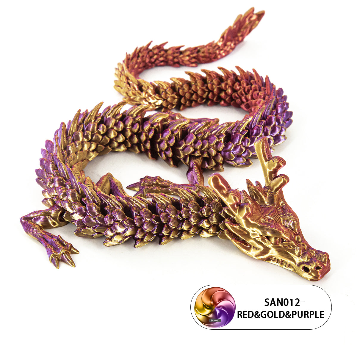 10PCS 3D Printed Flexible Articulated Dragon Set
