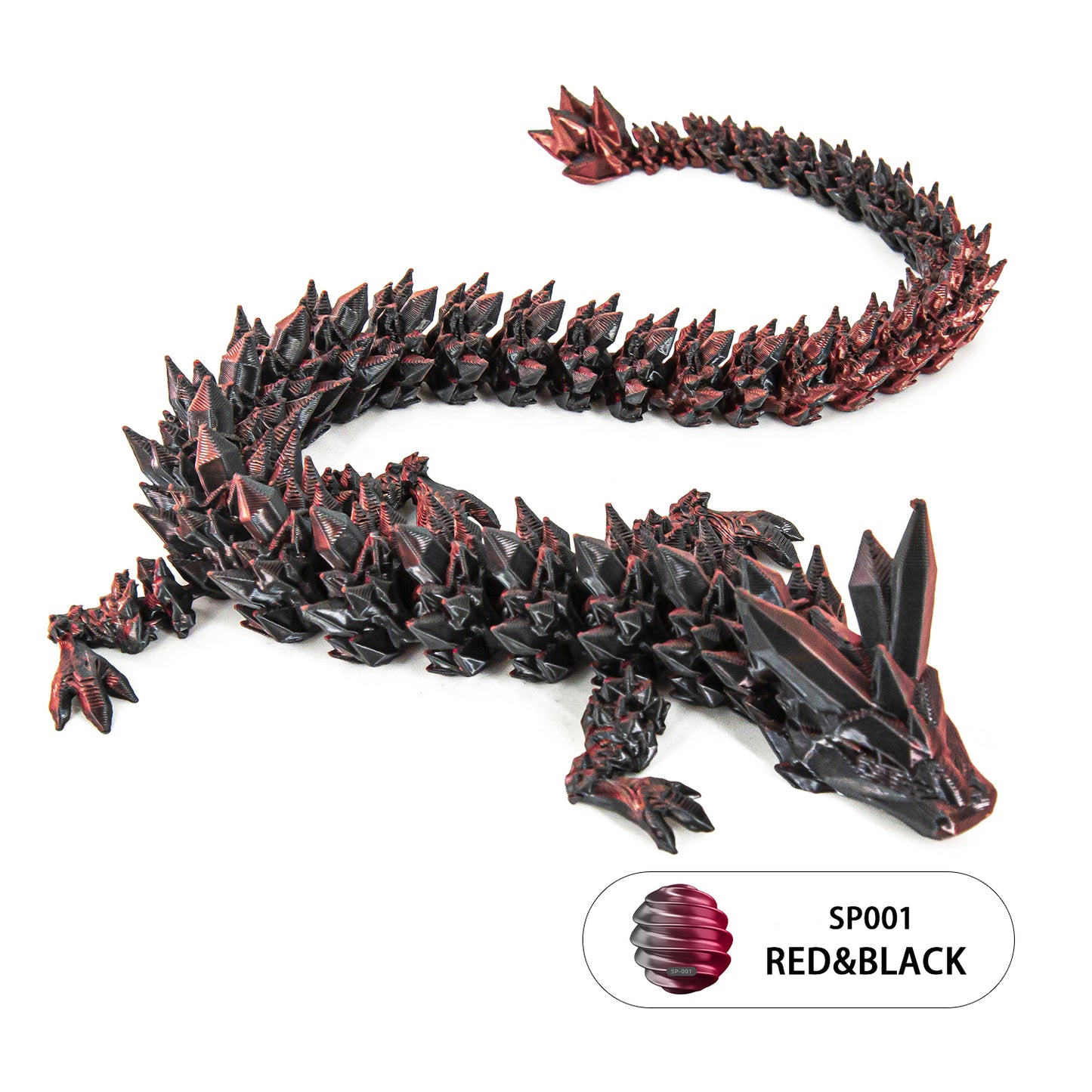 10PCS 3D printed crystal dragon