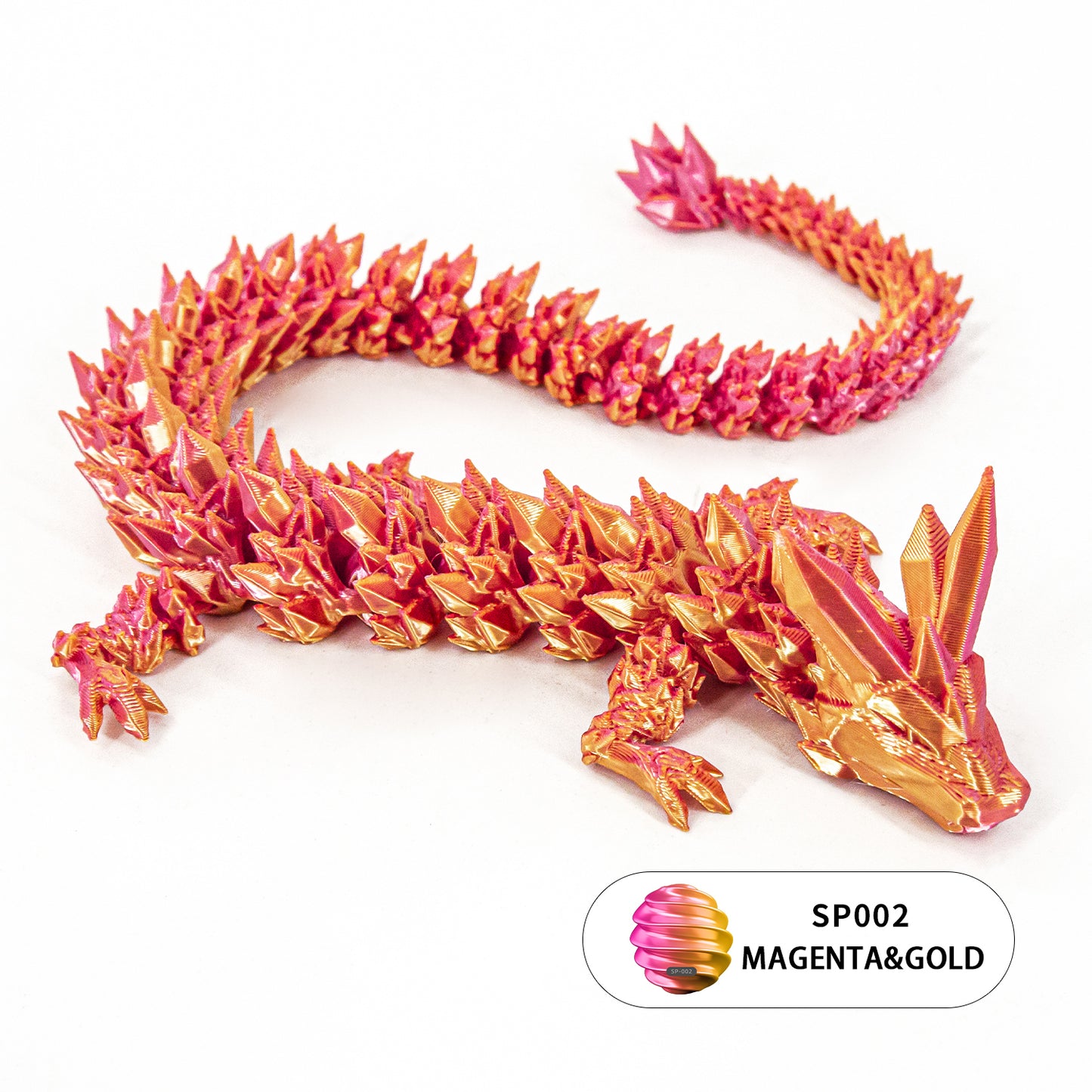 10PCS 3D printed crystal dragon