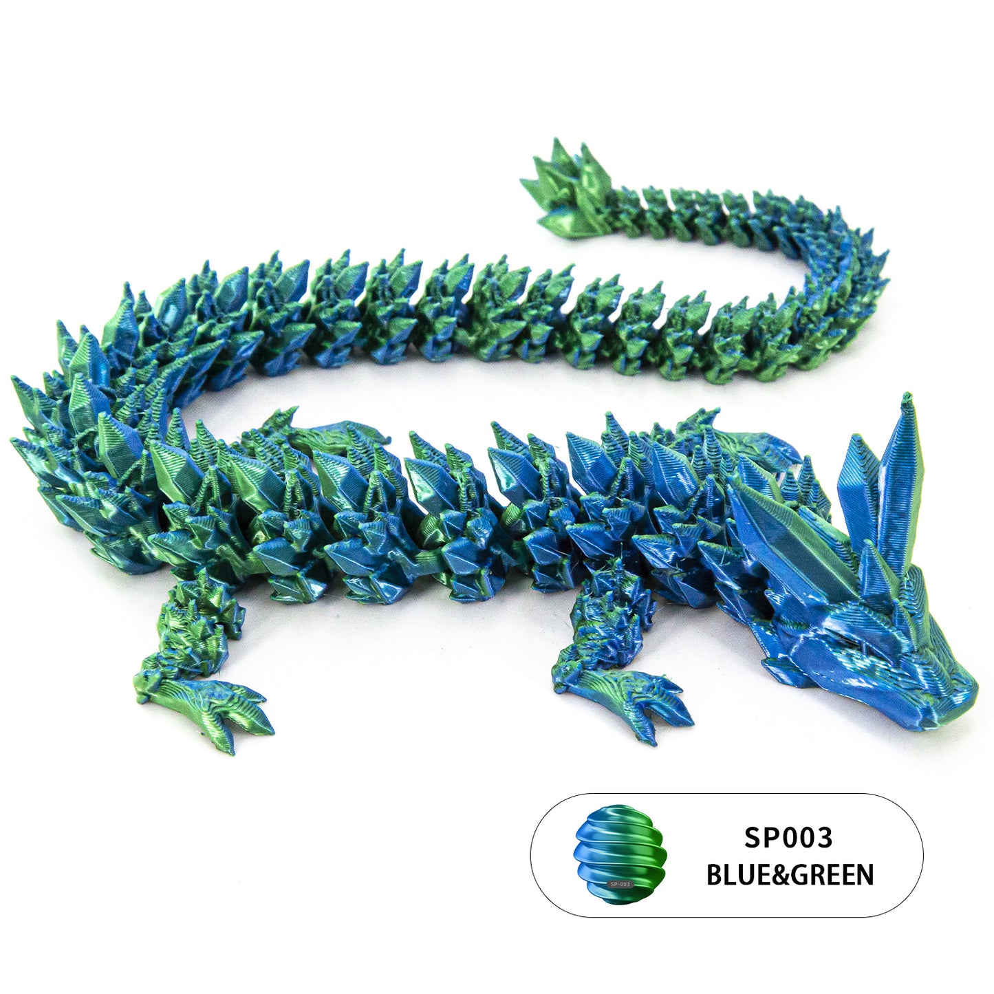 10PCS 3D printed crystal dragon