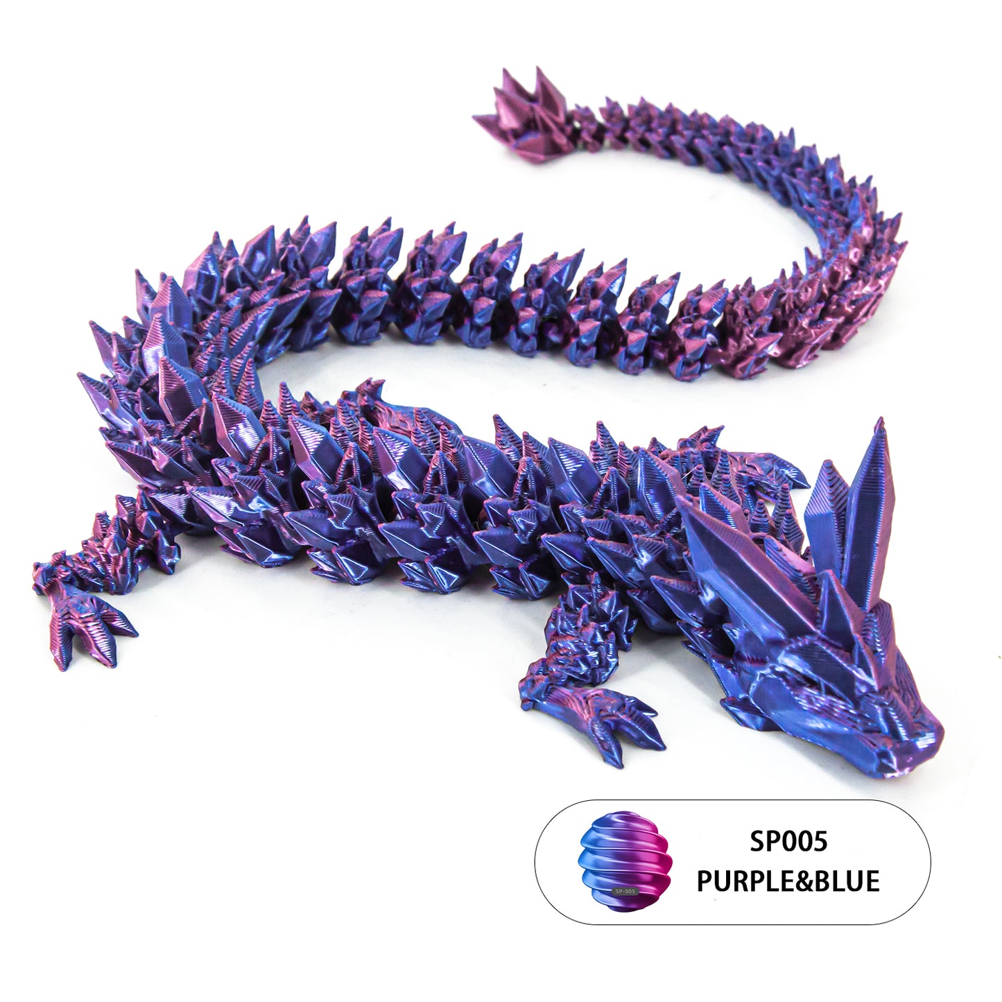 10PCS 3D printed crystal dragon