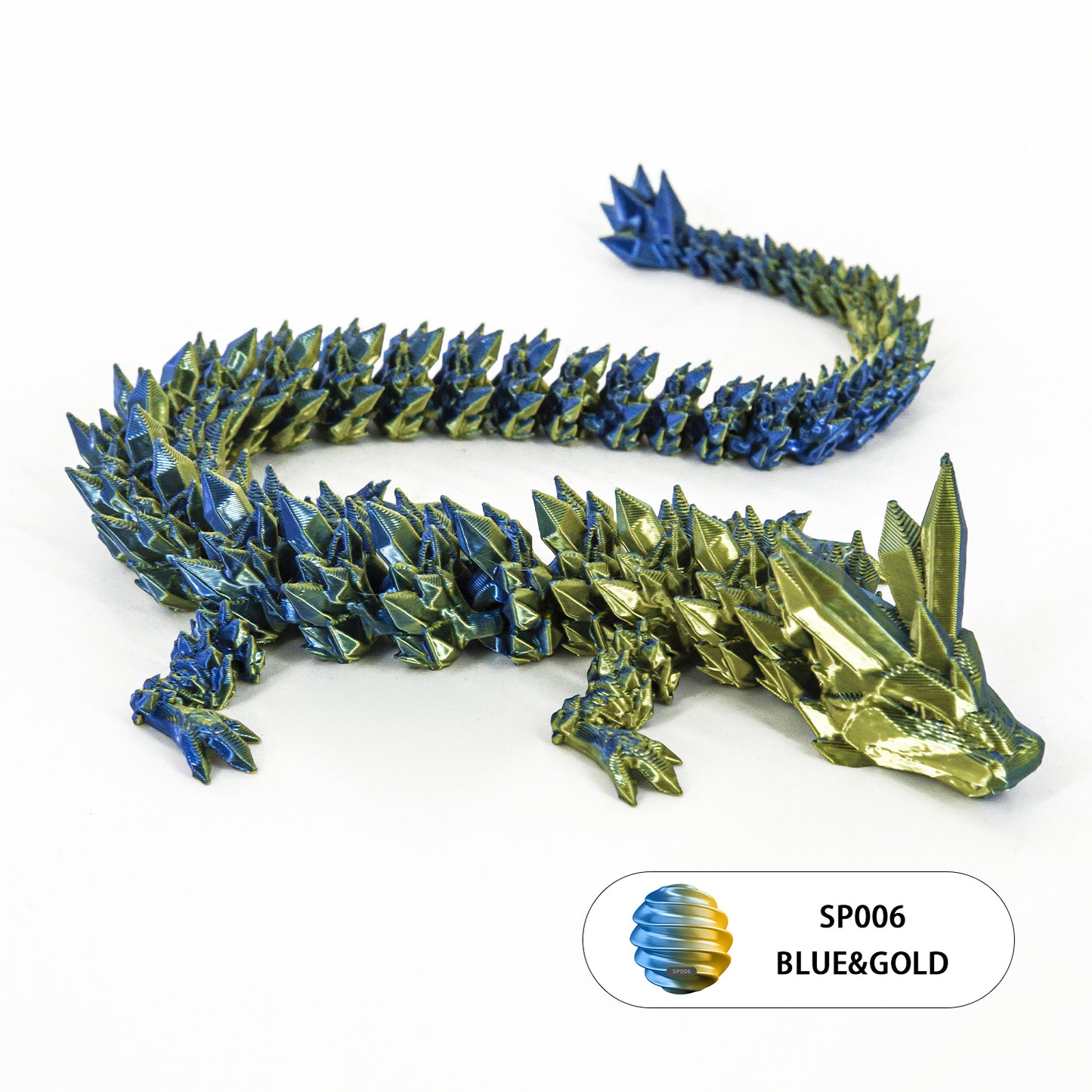 10PCS 3D printed crystal dragon