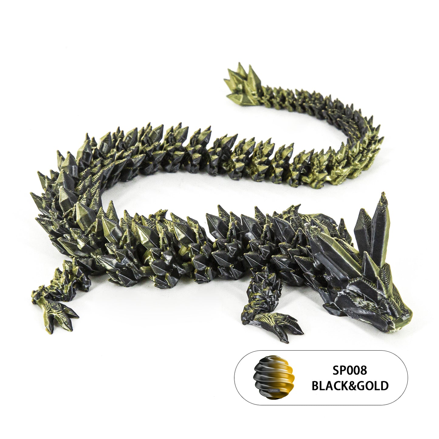 10PCS 3D printed crystal dragon