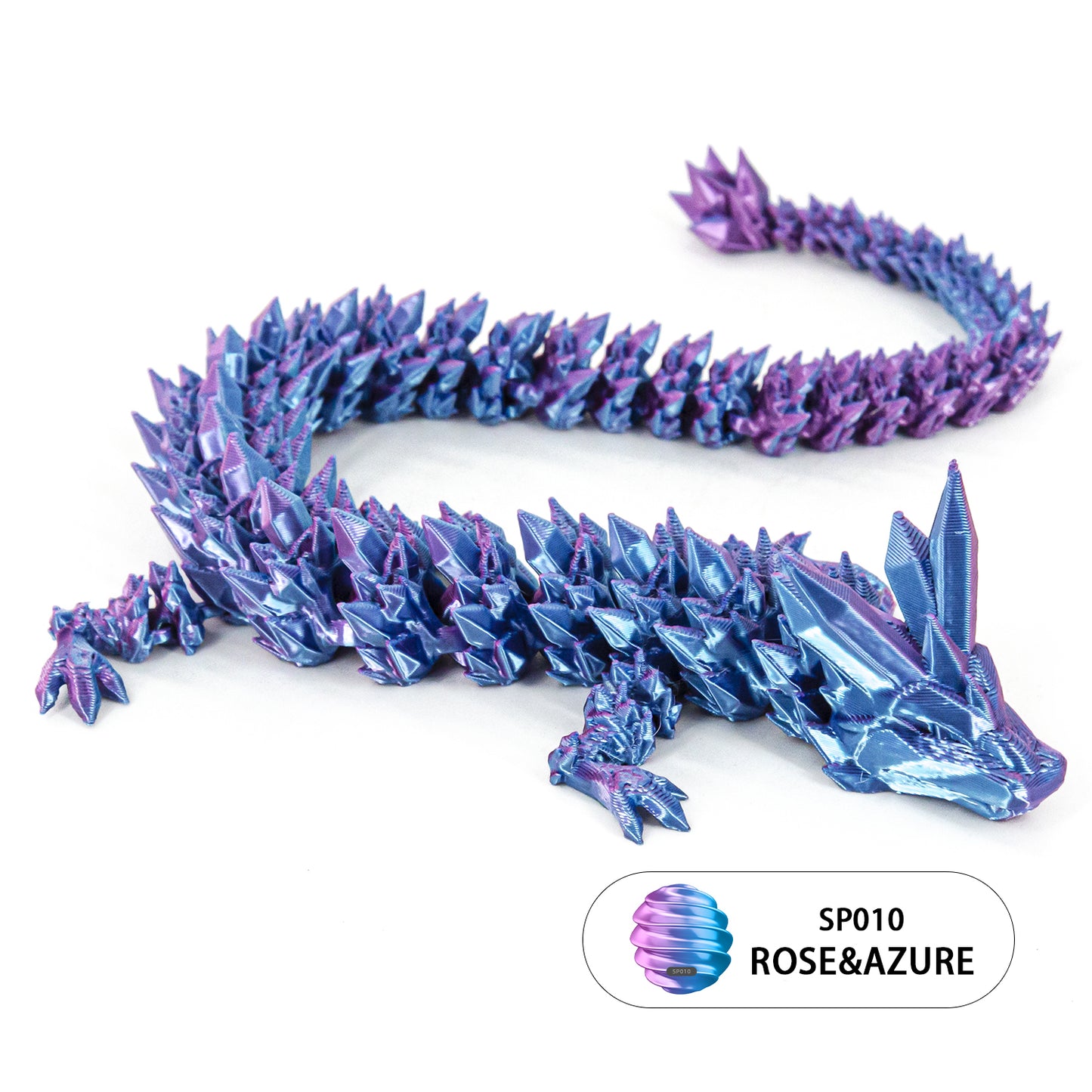 10PCS 3D printed crystal dragon