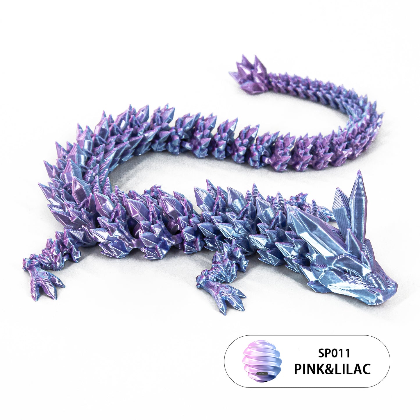 10PCS 3D printed crystal dragon