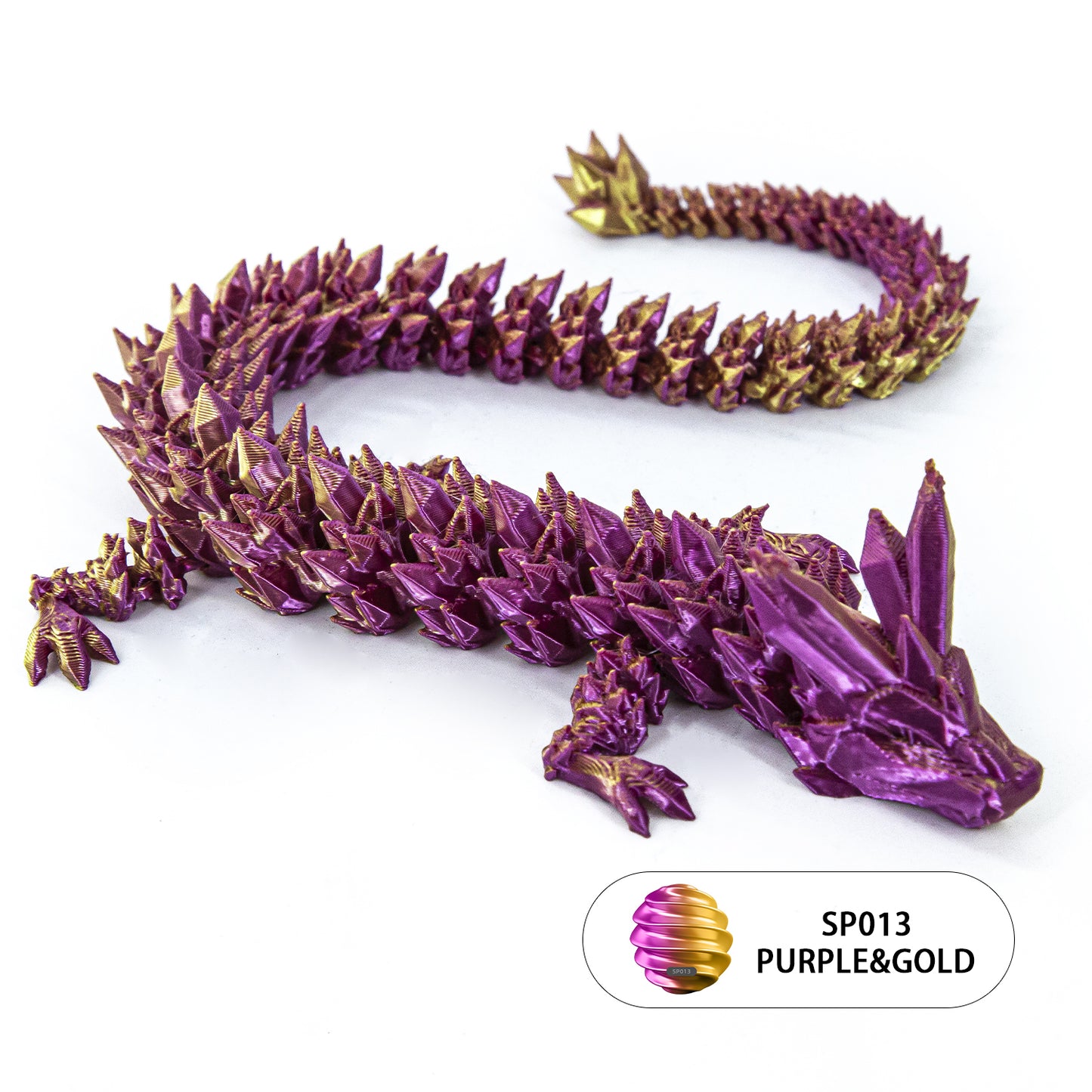 10PCS 3D printed crystal dragon