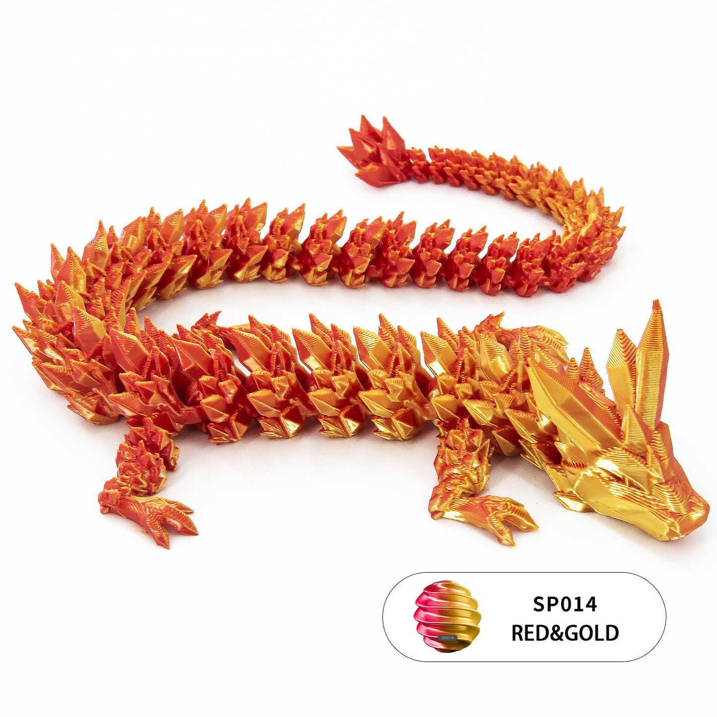 10PCS 3D printed crystal dragon