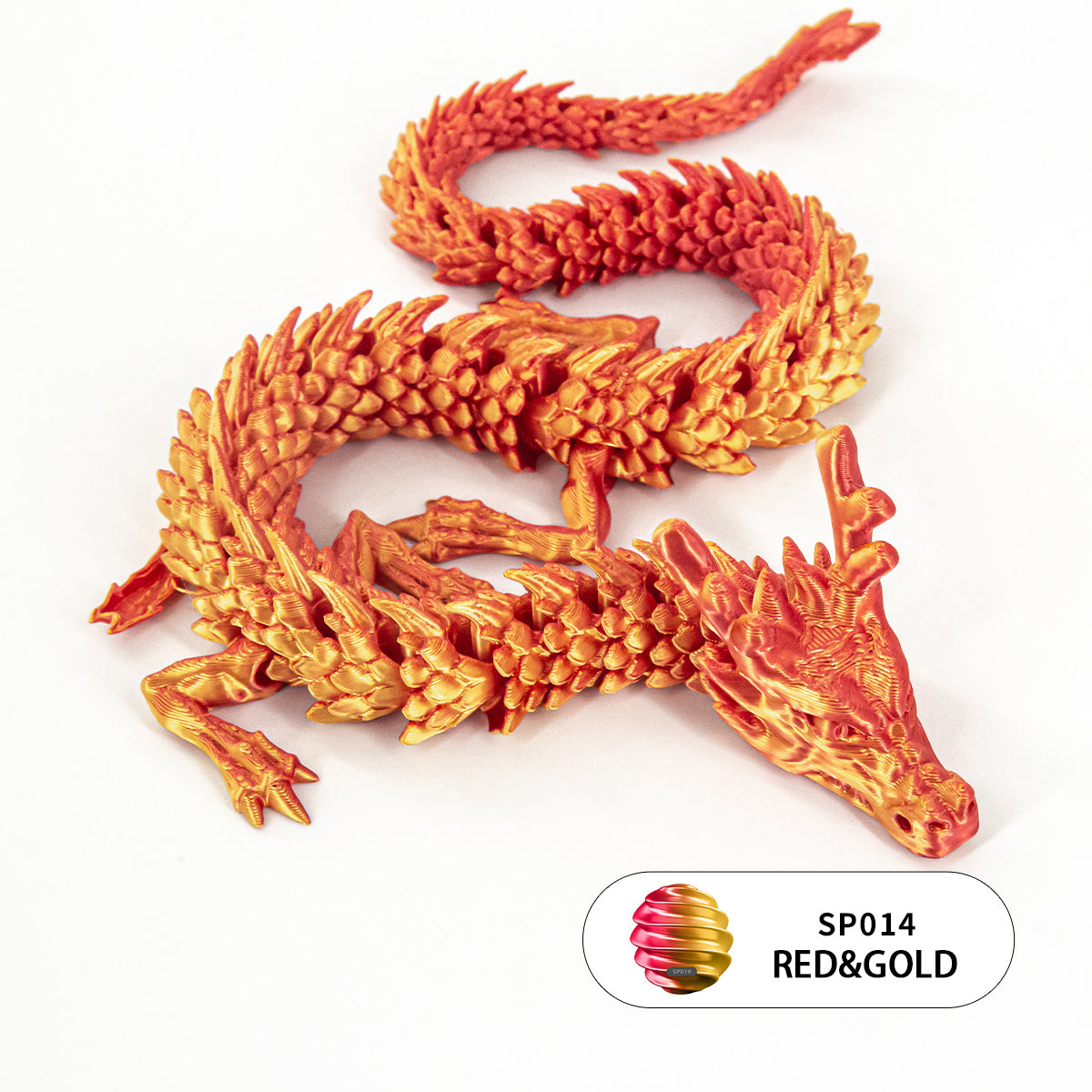 10PCS 3D Printed Flexible Articulated Dragon Set